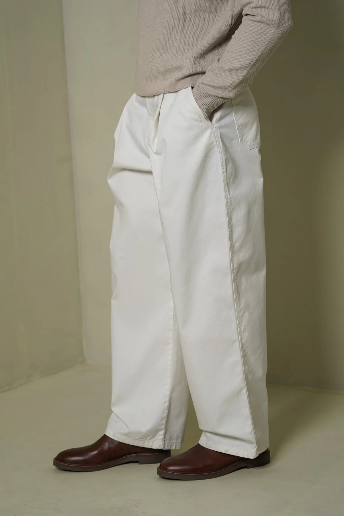 3D PLEAT DENIM PANTS - Image 6