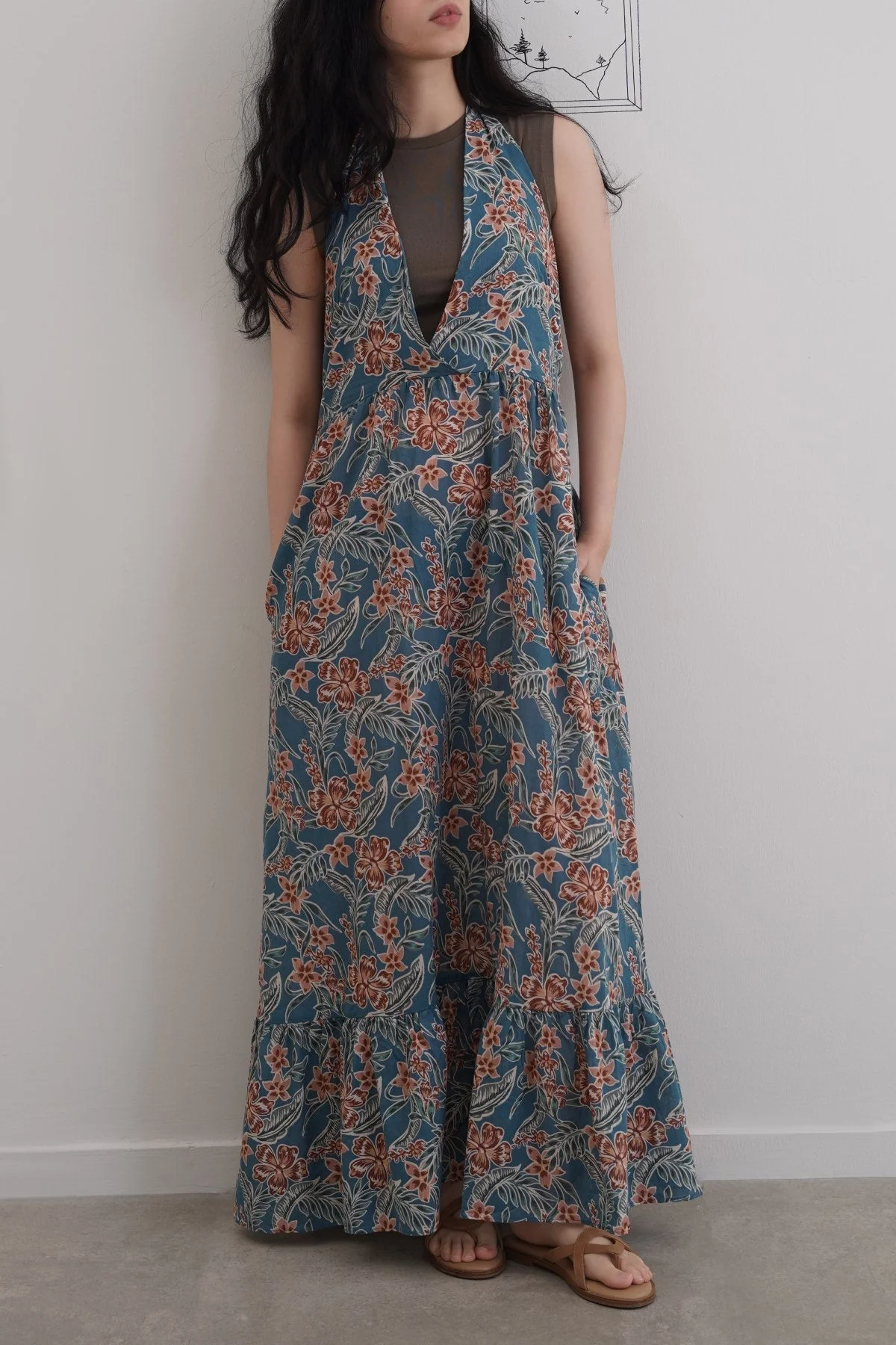 COTTON HALTER DRESS - Image 2
