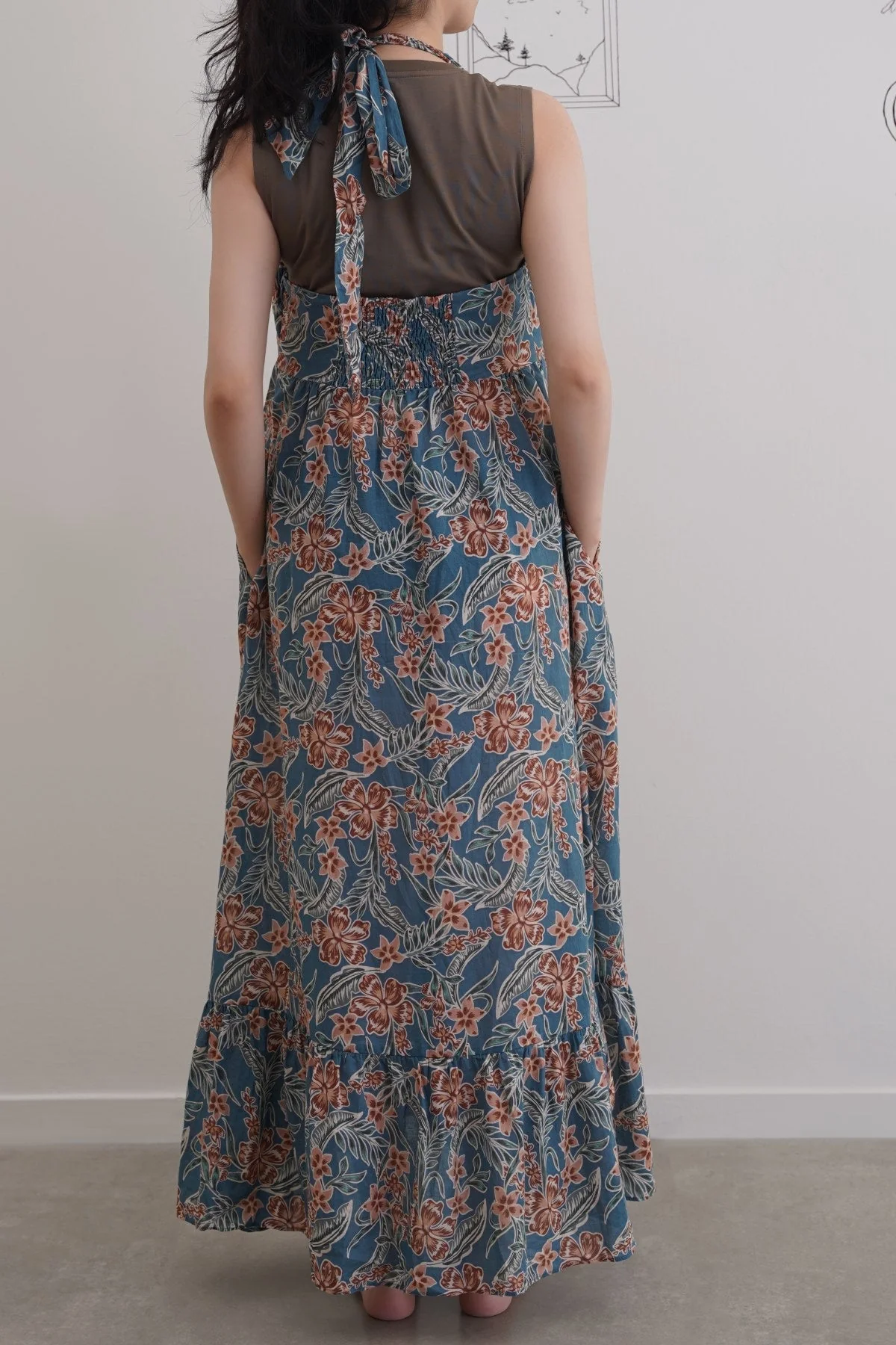 COTTON HALTER DRESS - Image 5