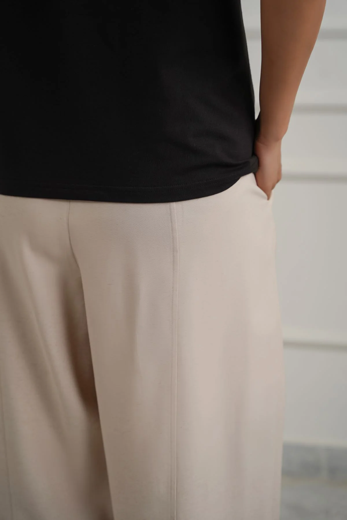 COTTON-TENCEL CROPPED PANTS - Image 4