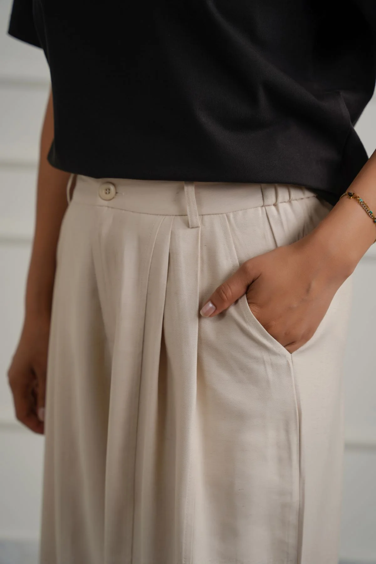 COTTON-TENCEL CROPPED PANTS - Image 5