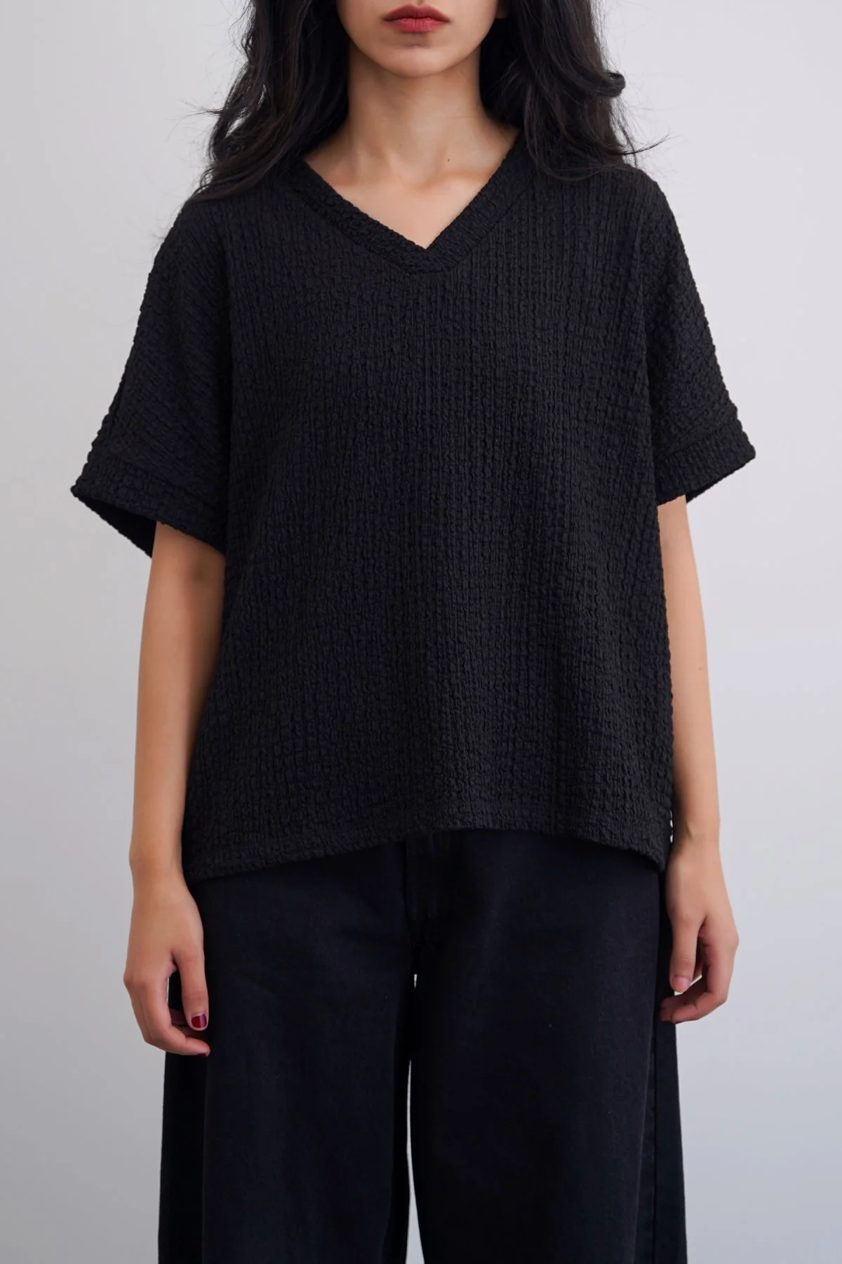 CRINKLE CASCADE TEE