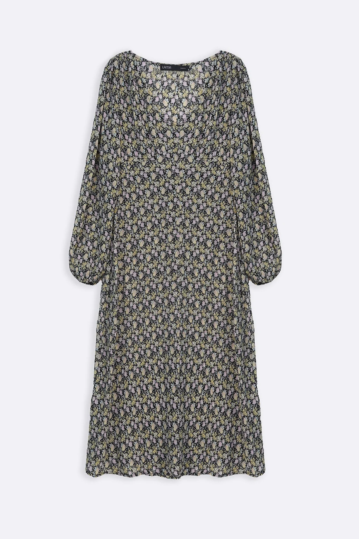 CRINKLE FULL-LENGTH DRESS