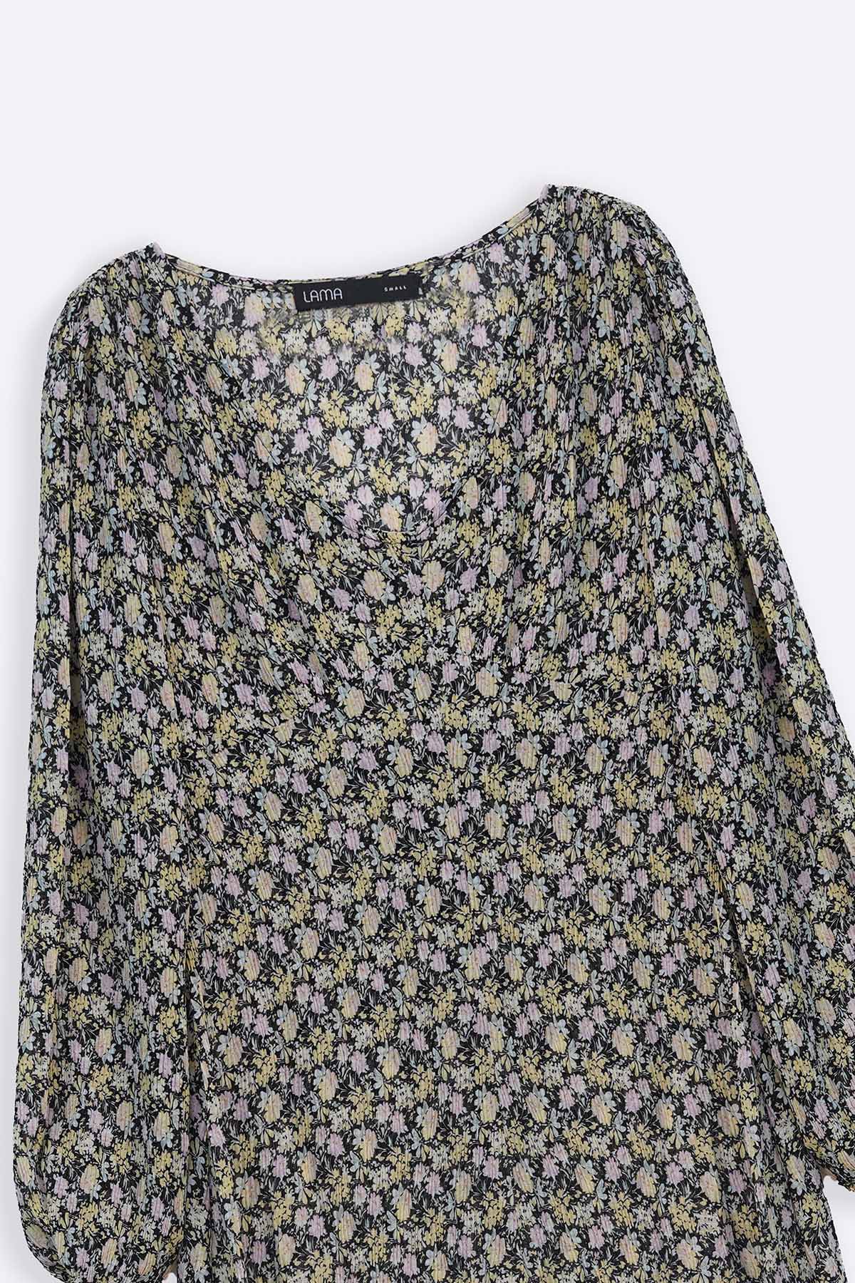 CRINKLE FULL-LENGTH DRESS - Image 8