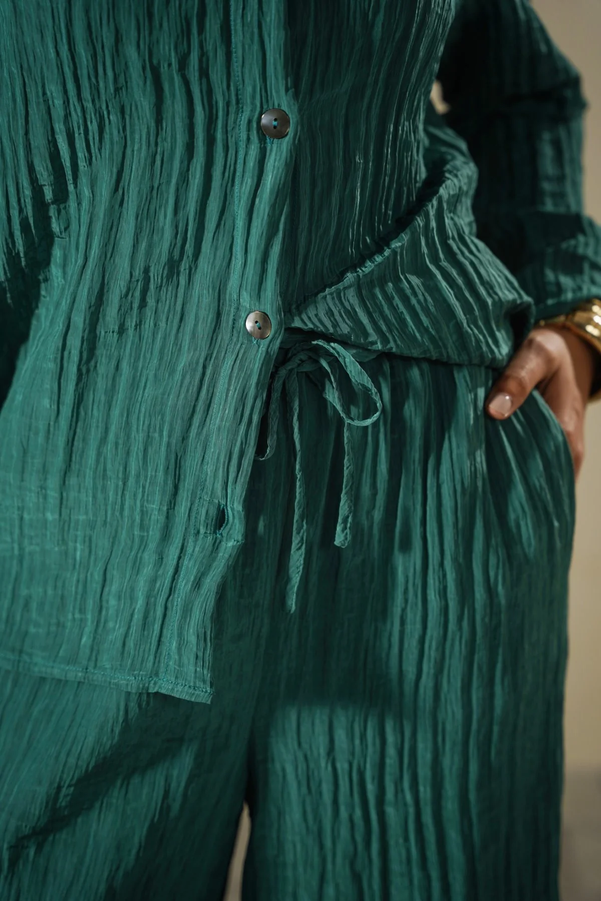 CRINKLE WIDE PANTS - Image 2