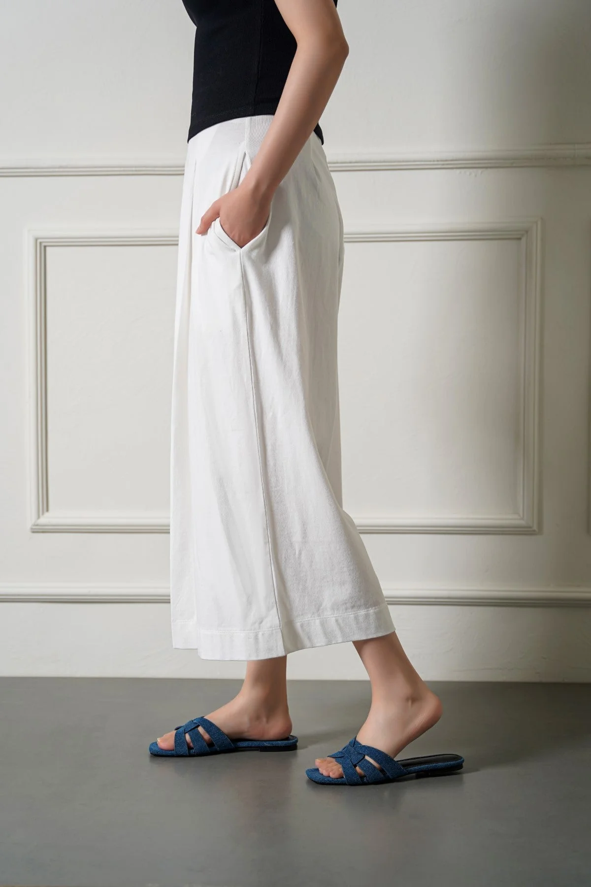 CROPPED WIDE LEG PANTS - Image 4