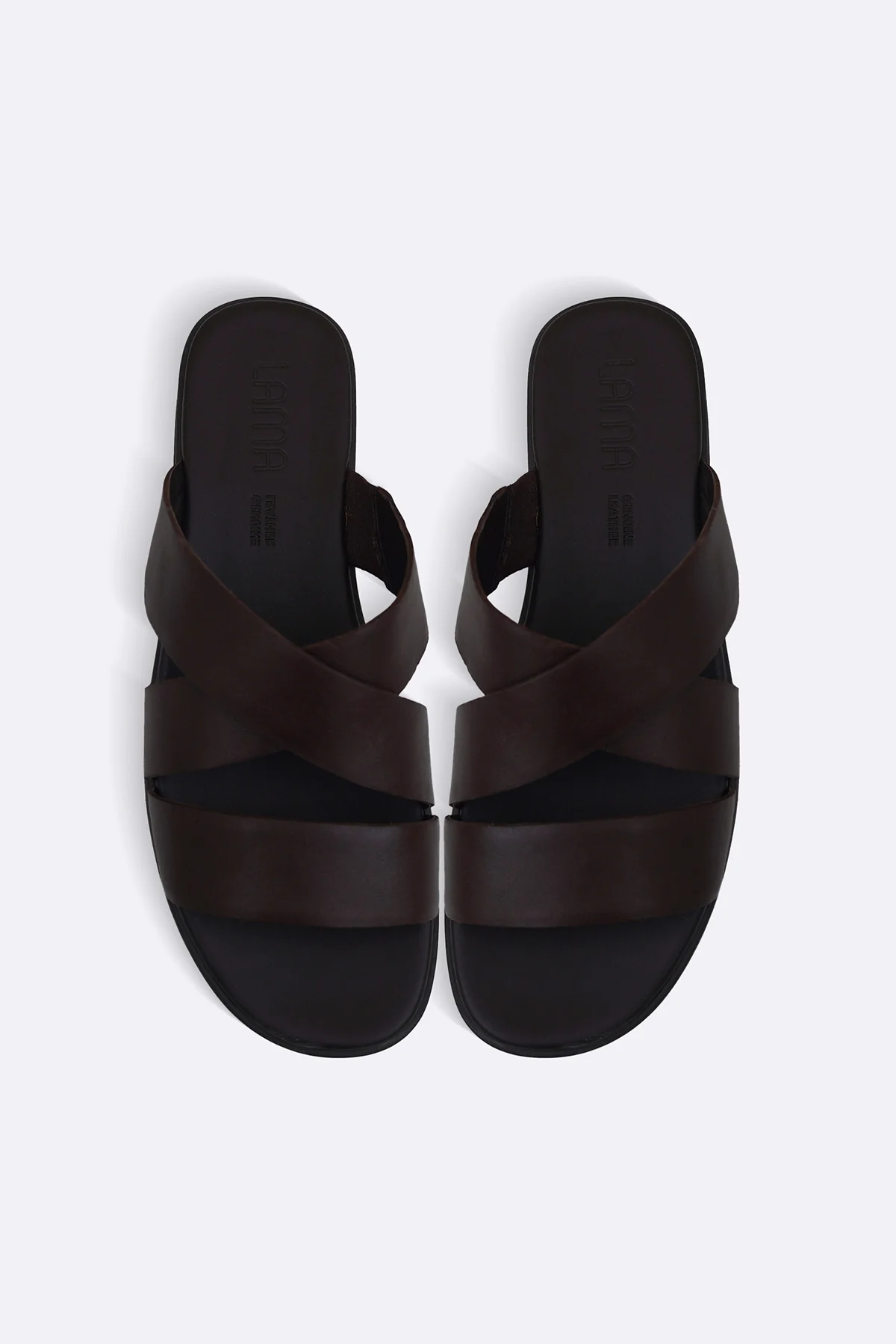 CROSS LEATHER SLIDES - Image 3