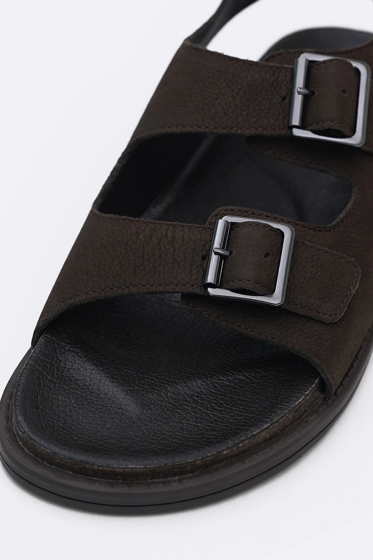 DOUBLE STRAP LEATHER SANDALS - Image 3