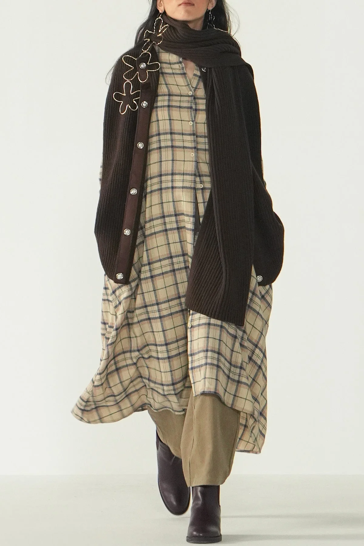 FLANNEL SHIRT DRESS - Image 3