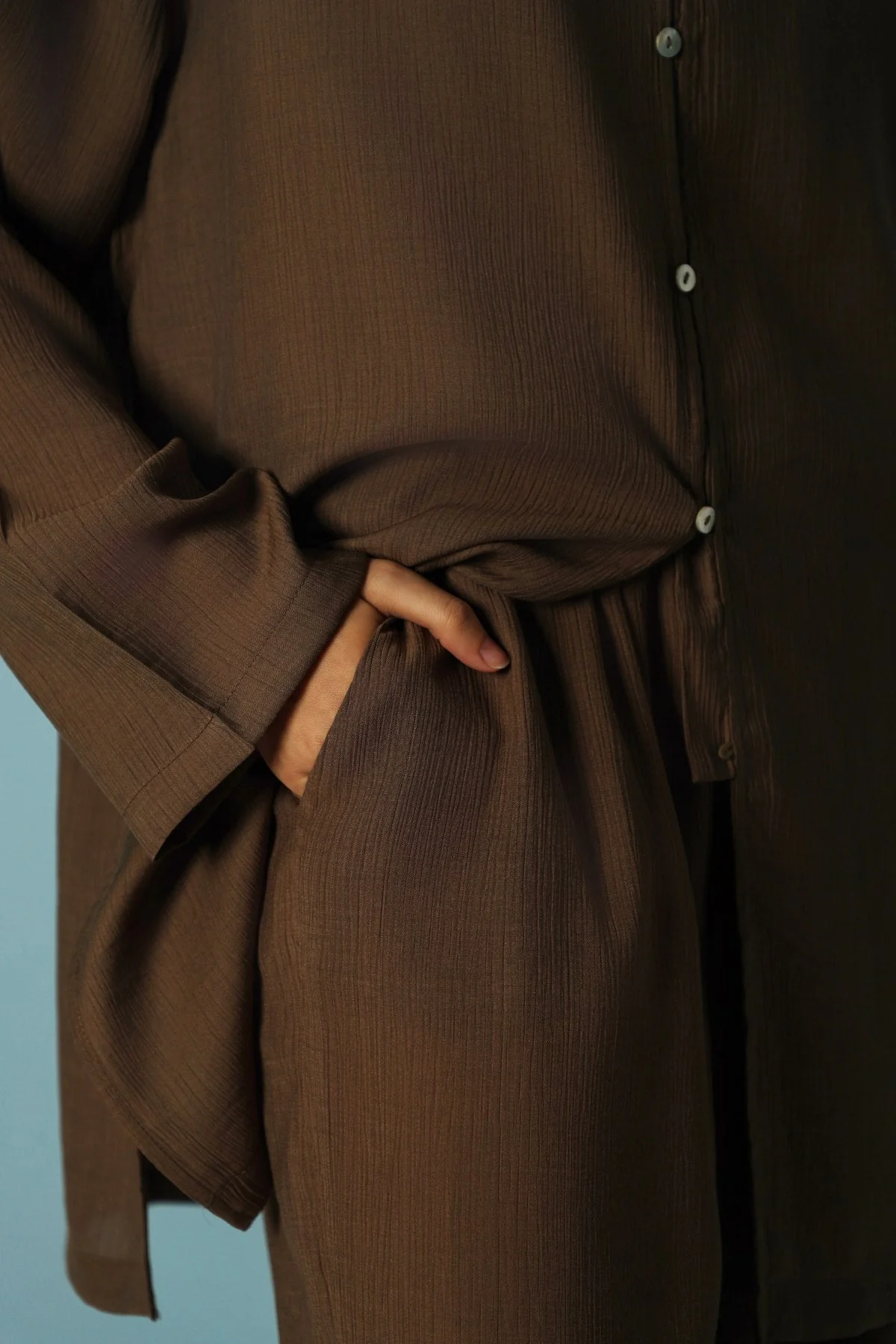 FLOWY TEXTURED PANTS - Image 3