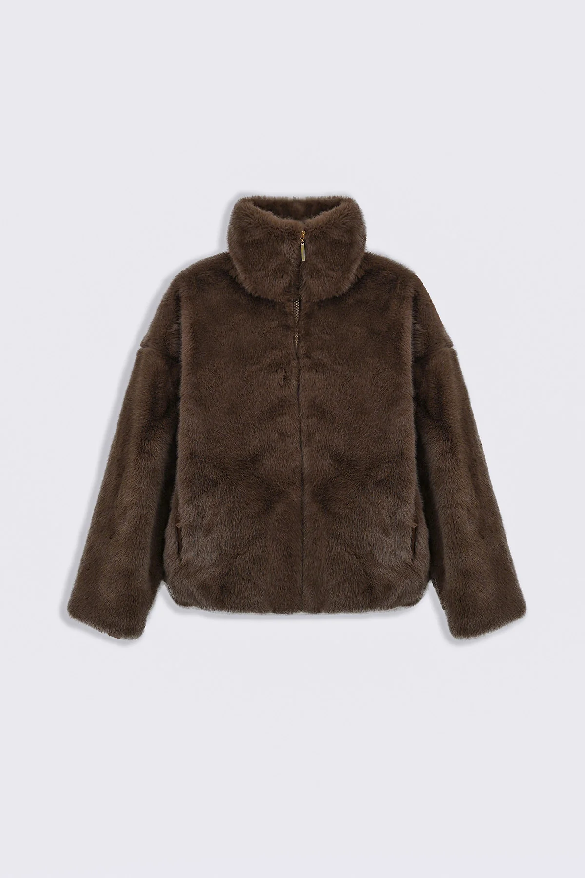 FUNNEL NECK FUR JACKET - Image 4