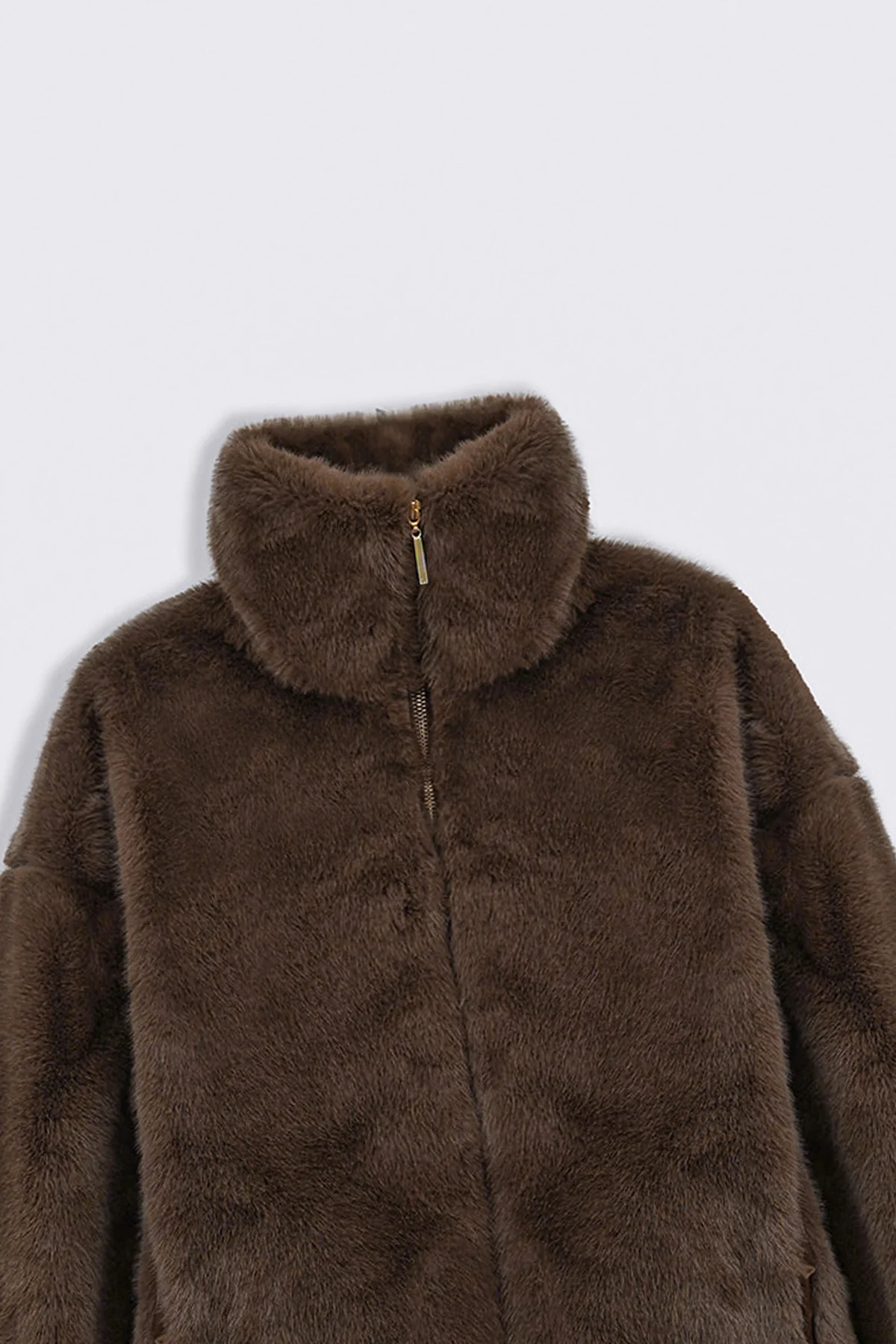 FUNNEL NECK FUR JACKET - Image 7