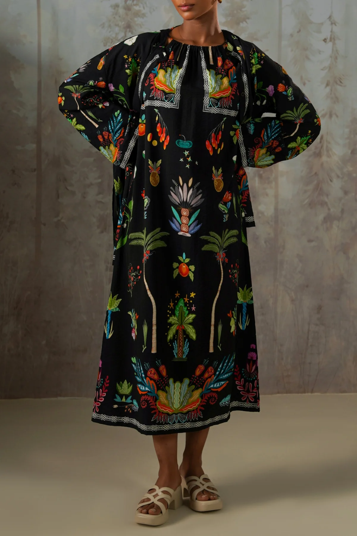 GREEN APPLE HALTER DRESS - Image 3
