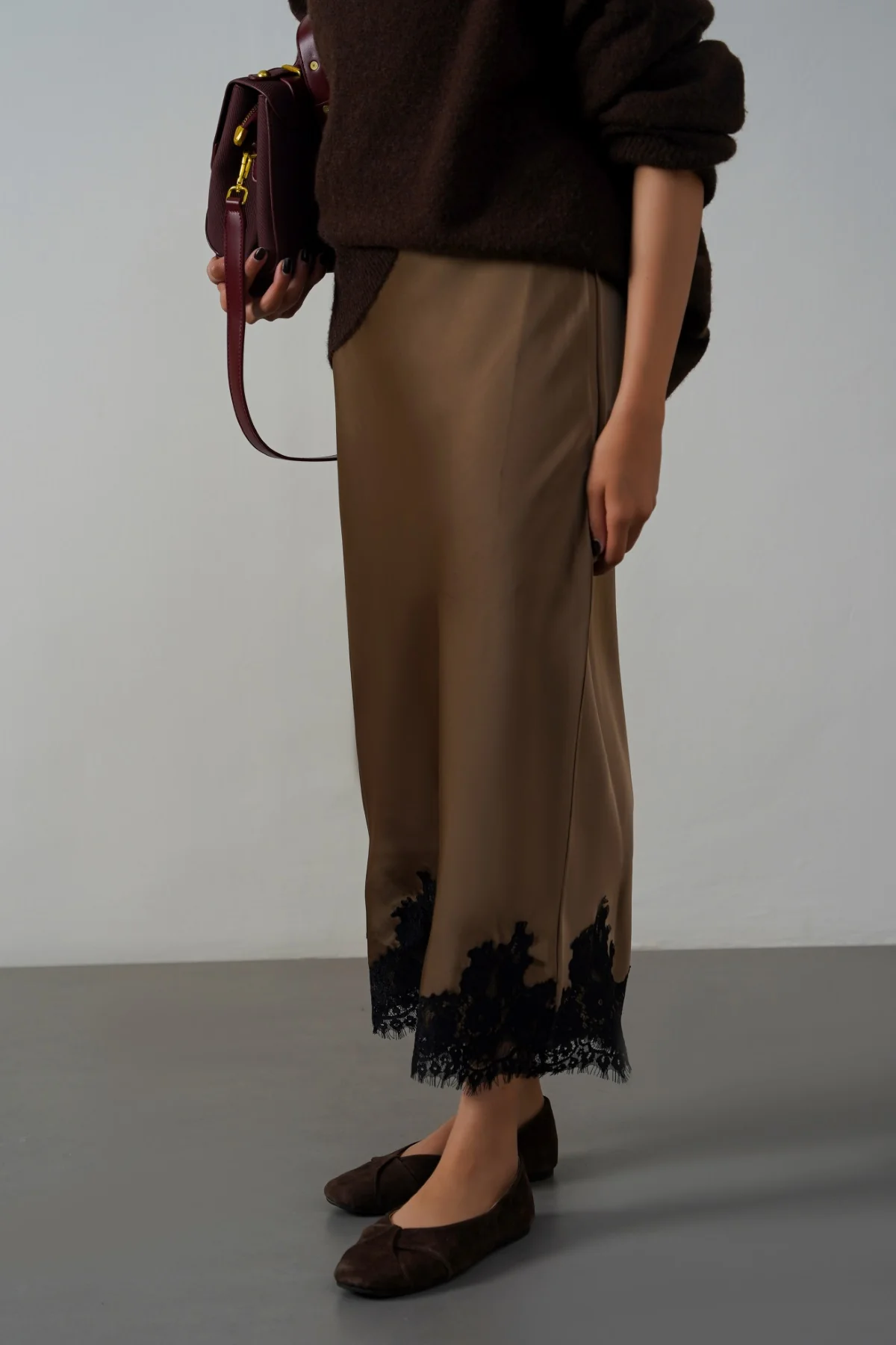 LACE AND SILK SKIRT - Image 7