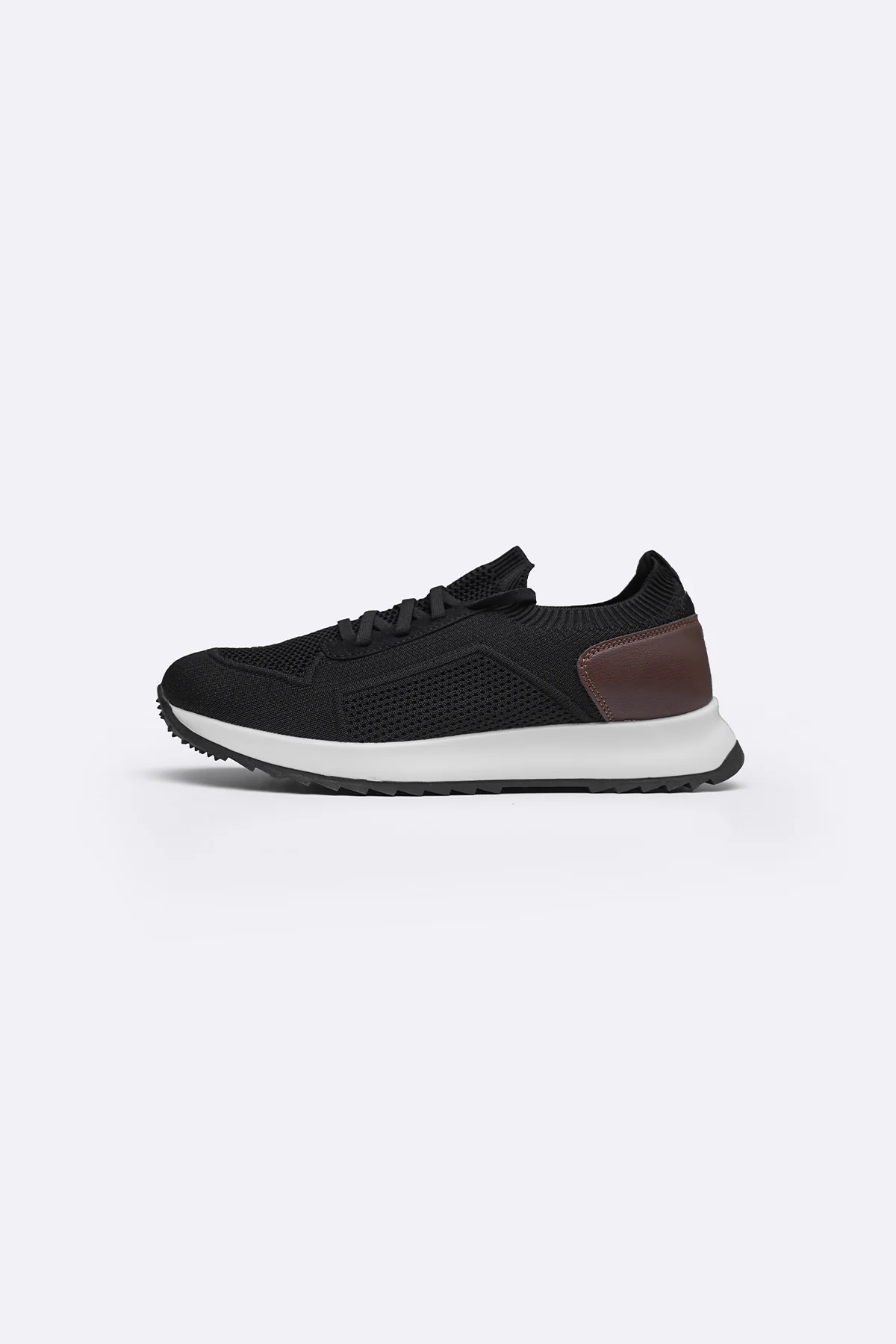 LACE-UP KNIT SNEAKERS