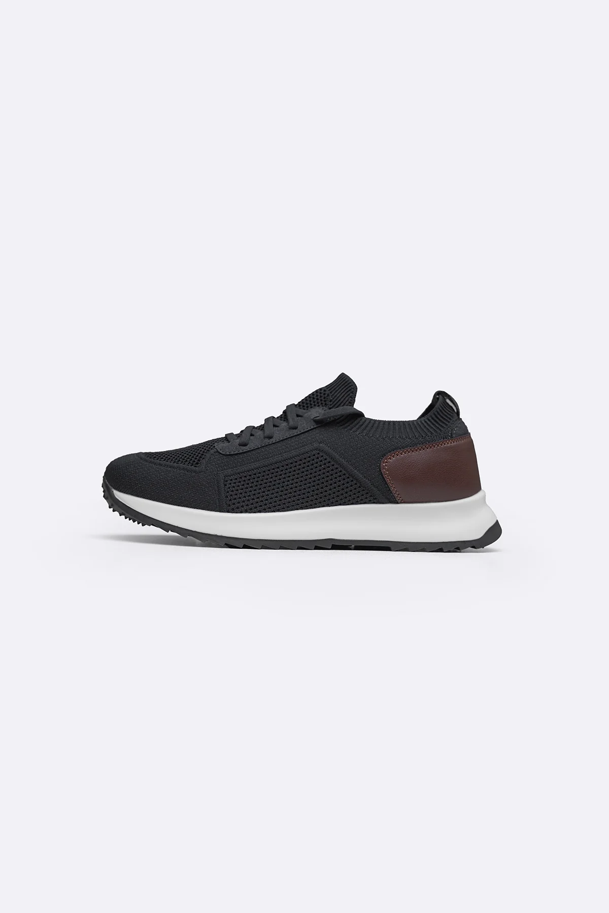 LACE-UP KNIT SNEAKERS
