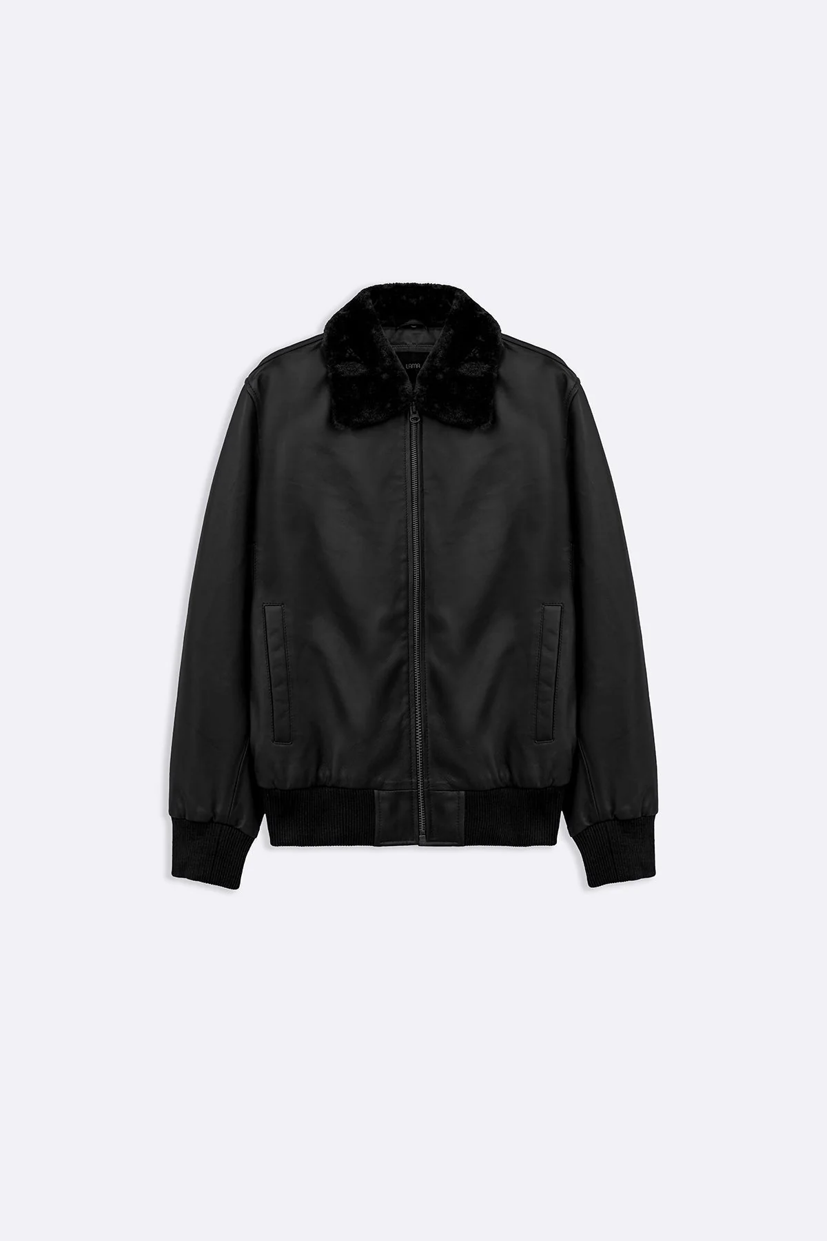 LEATHER JACKET WITH DETACHABLE COLLAR - Image 7