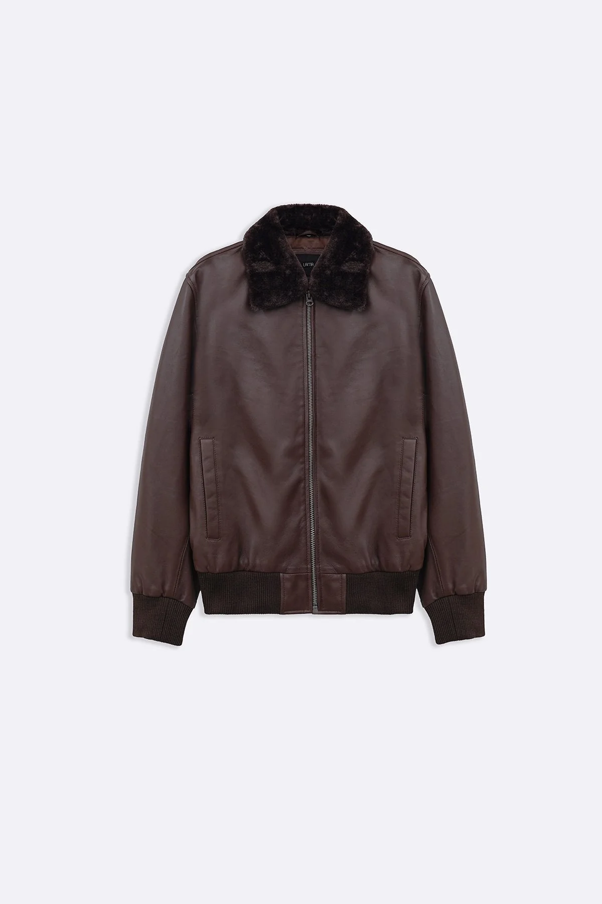 LEATHER JACKET WITH DETACHABLE COLLAR - Image 6