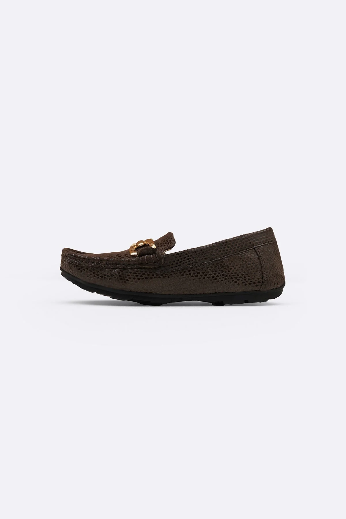 METAL LEATHER LOAFERS
