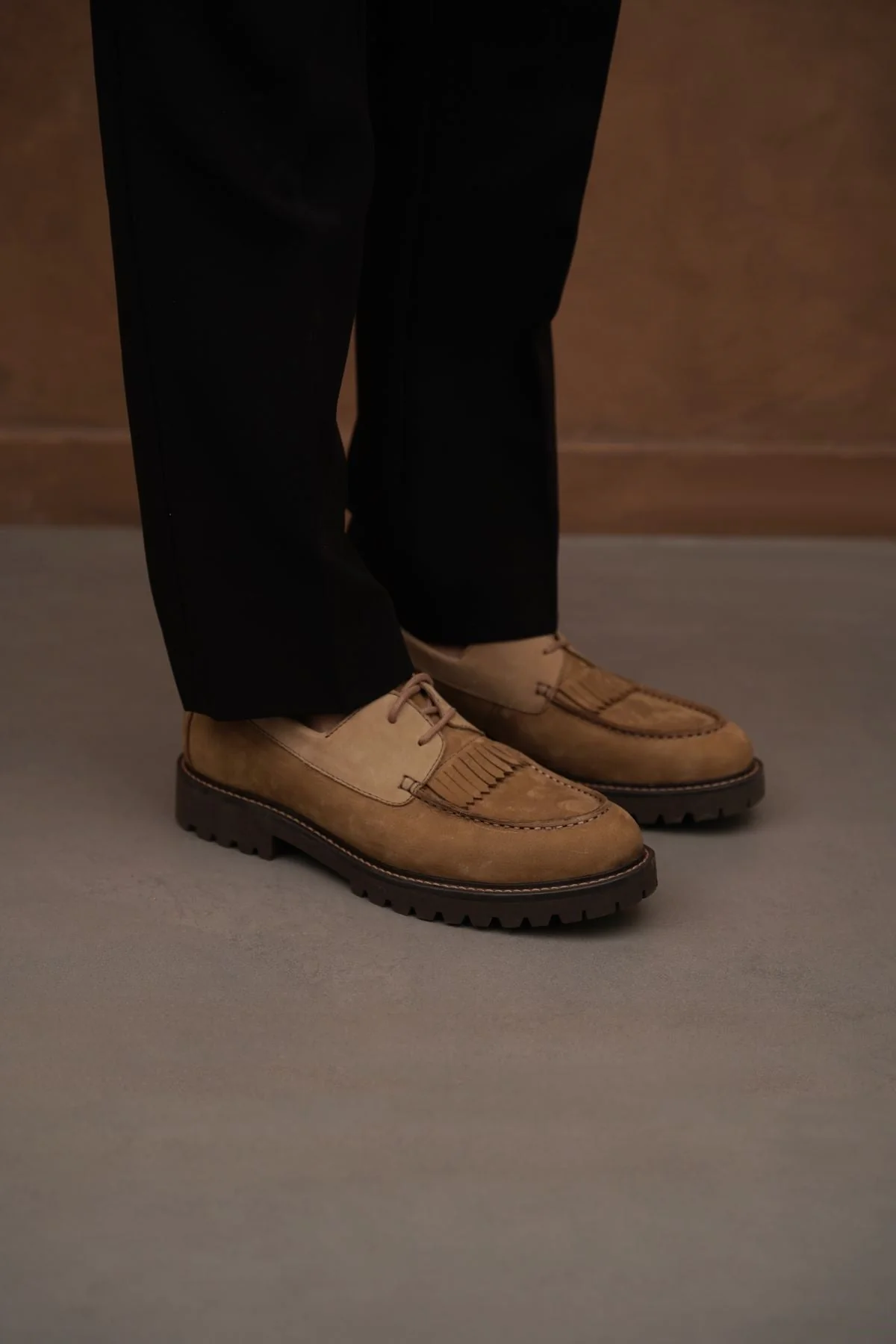 LEATHER MOC-TOE SHOES - Image 6