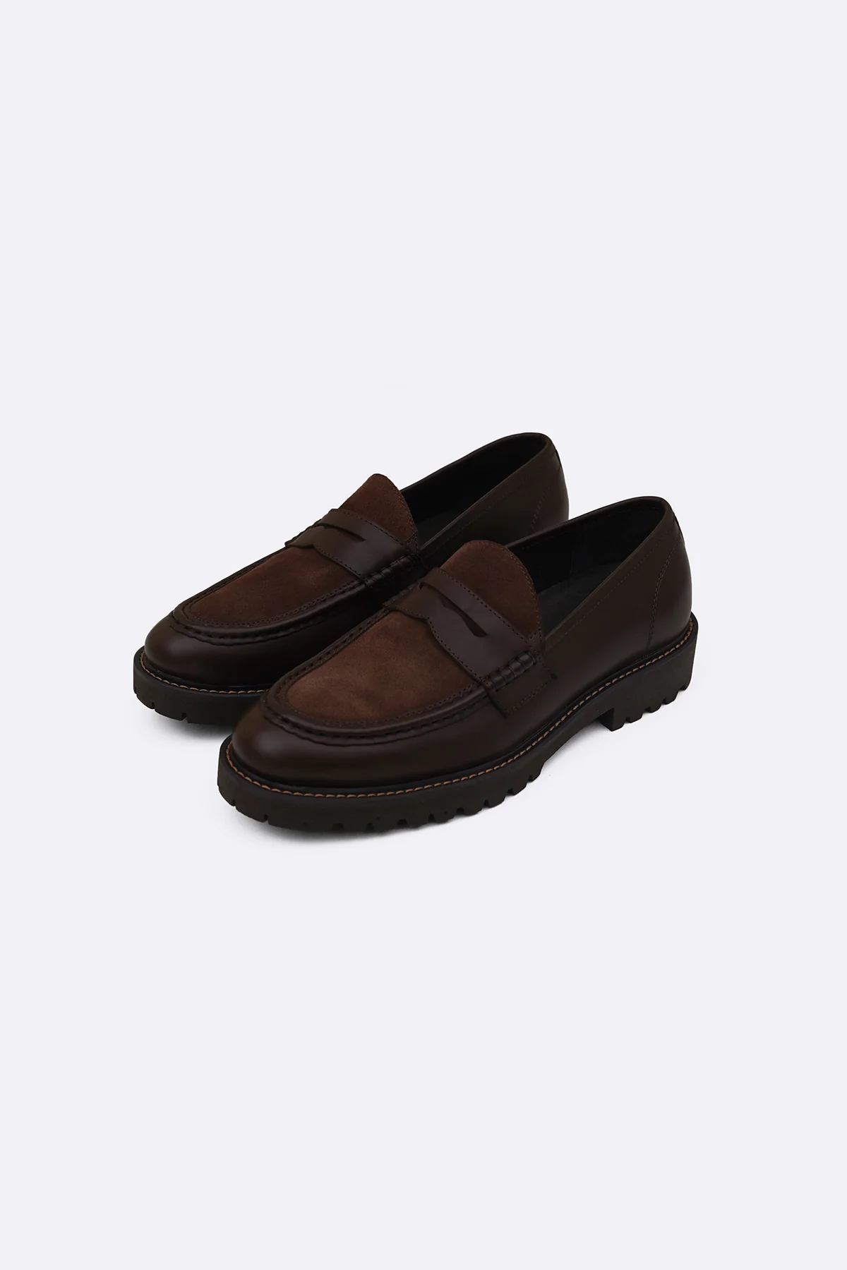 LEATHER & SUEDE PENNY LOAFERS - Image 6