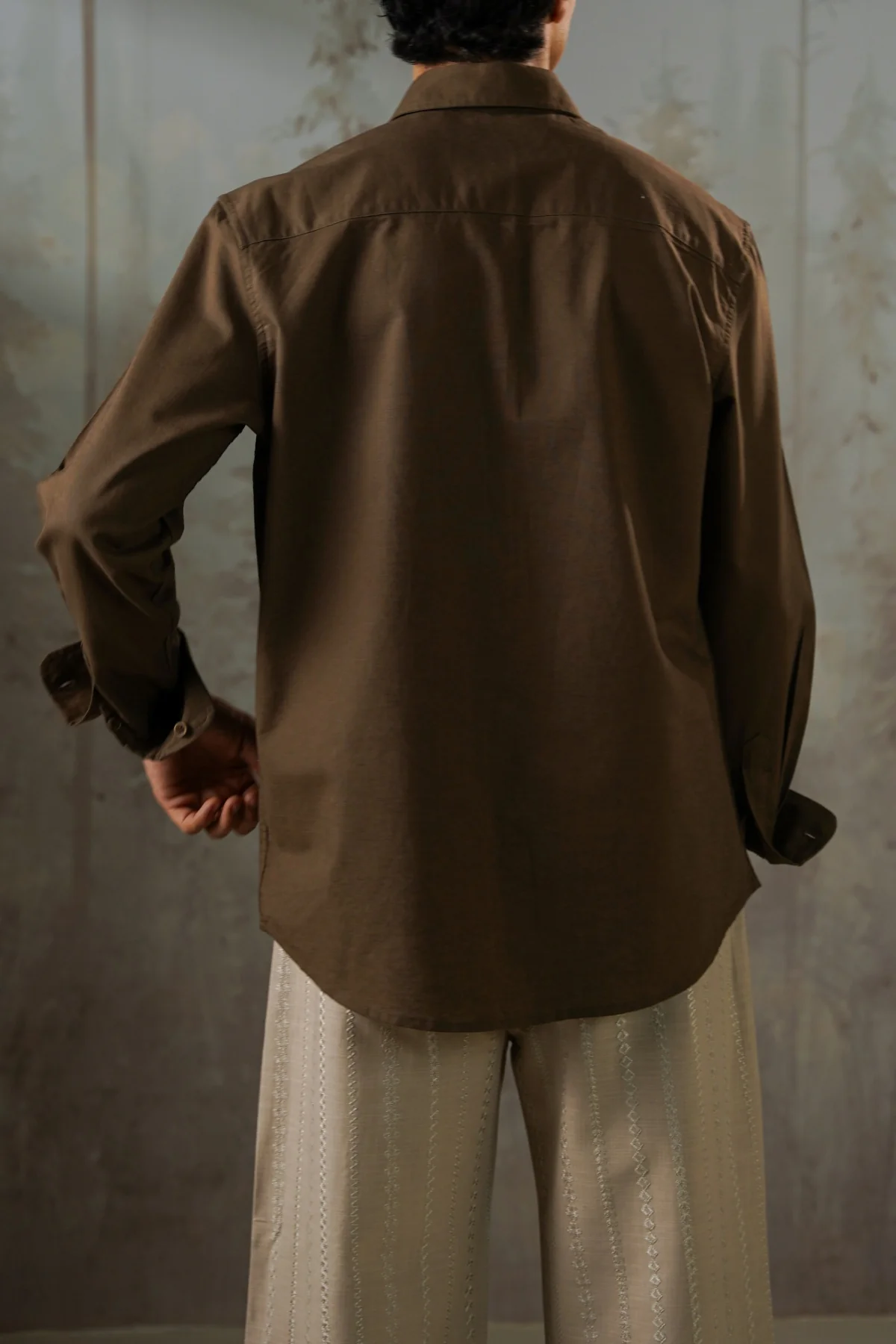 LINEN BLEND BUTTON DOWN SHIRT - Image 6