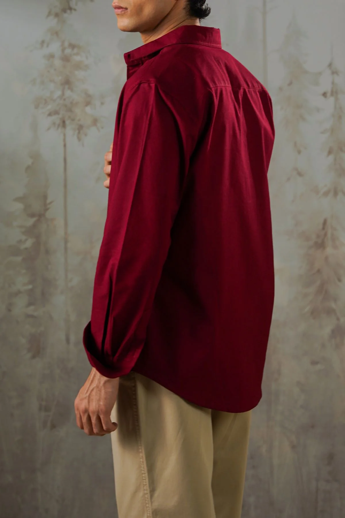 LINEN BLEND BUTTON DOWN SHIRT - Image 4