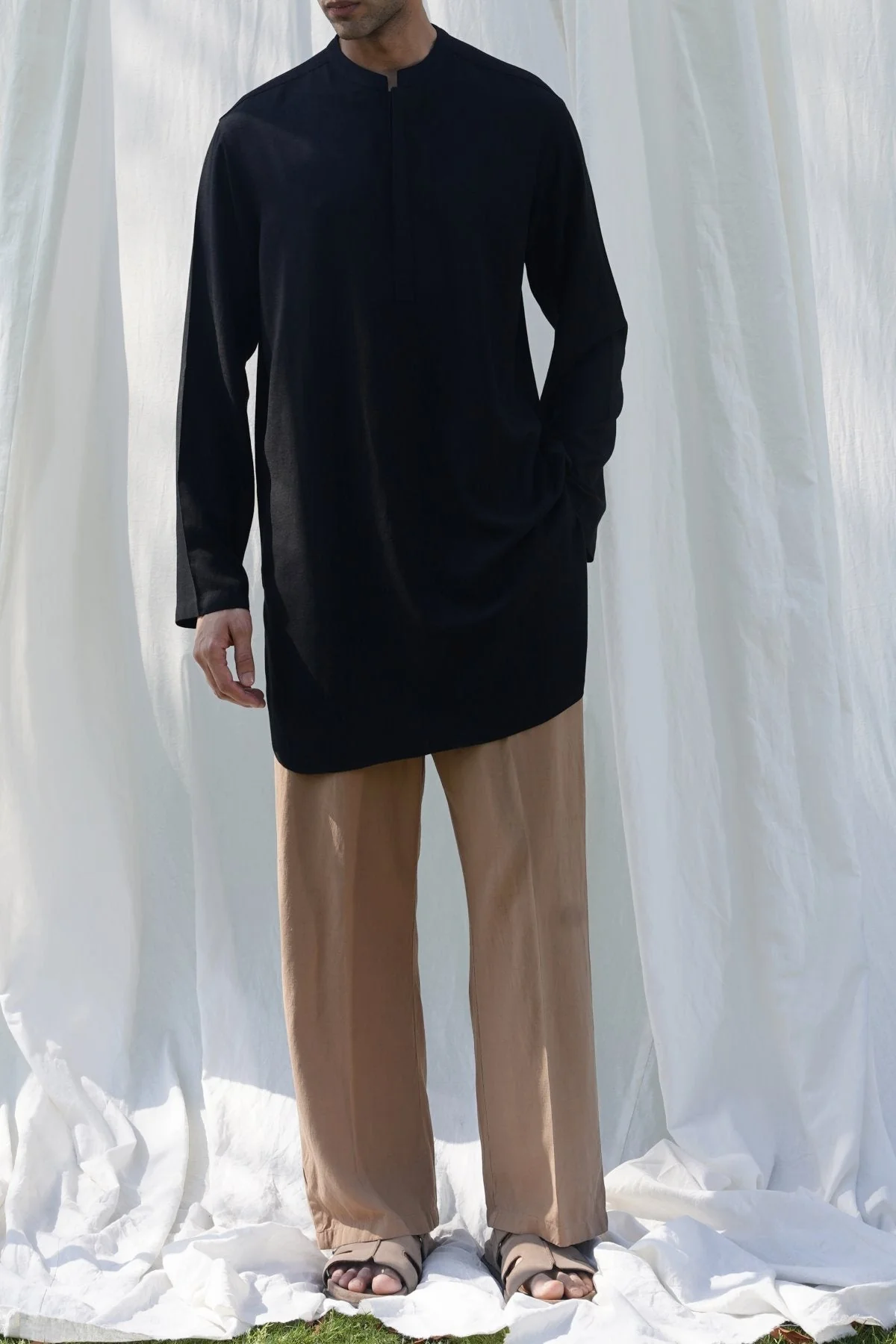 LINEN BLEND LONG SHIRT - Image 3