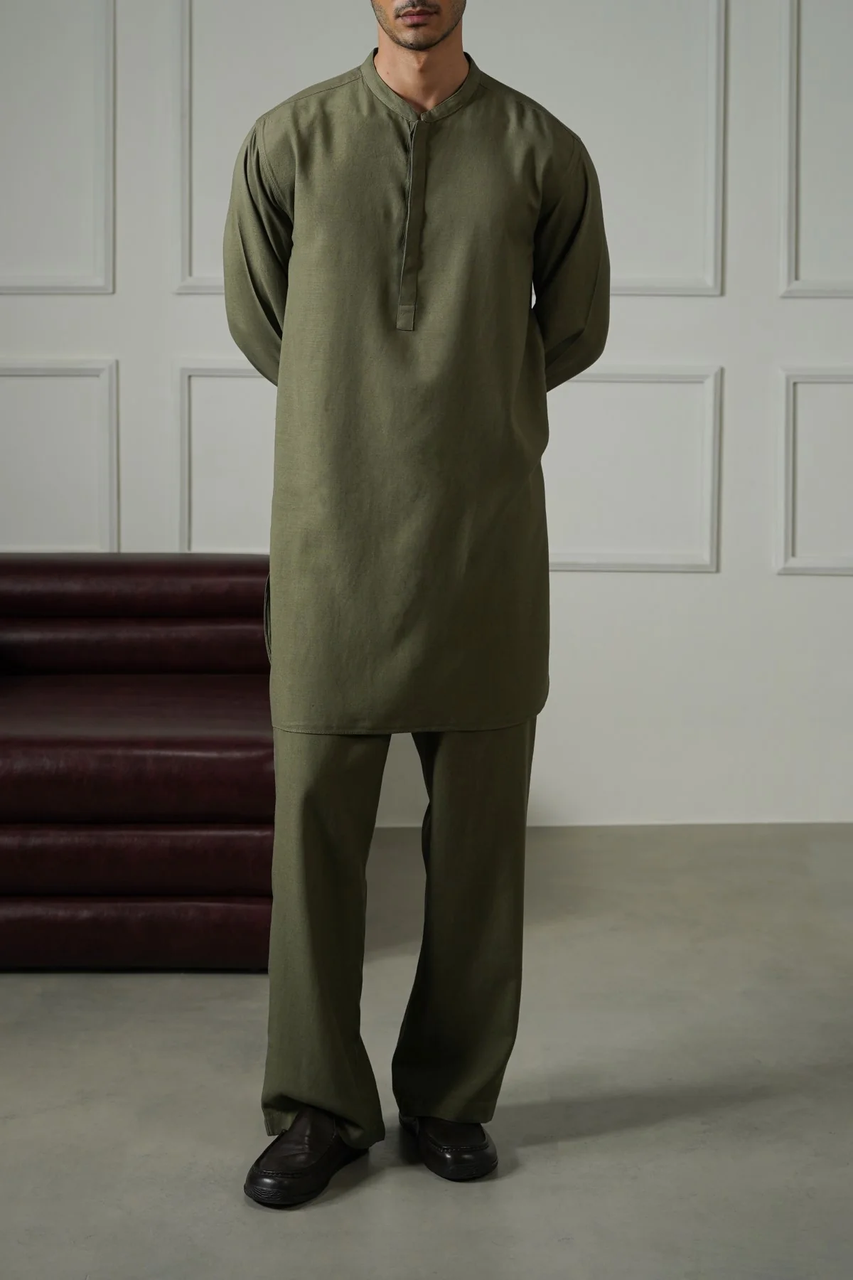 LINEN BLEND RELAXED TROUSERS - Image 4