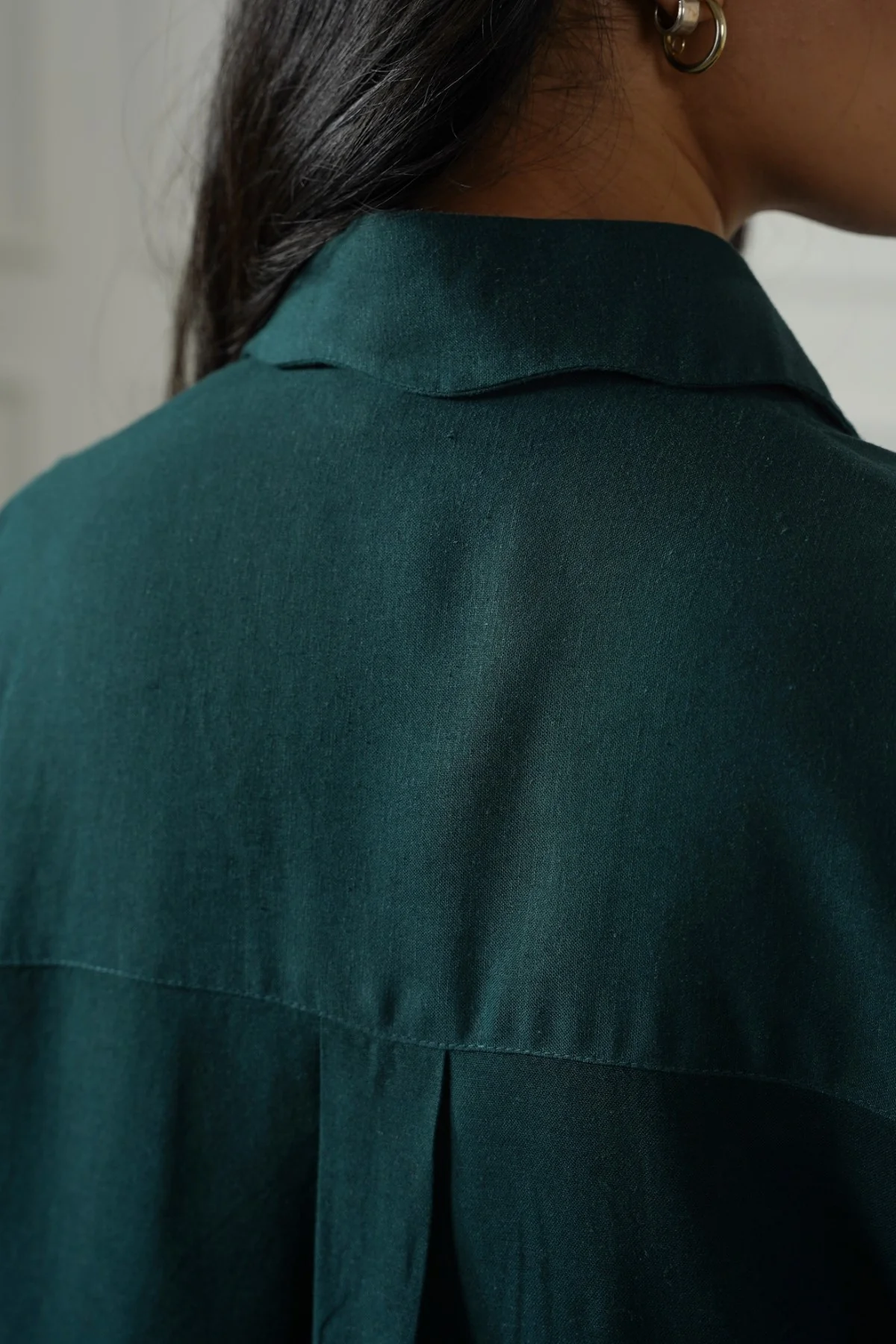 LINEN BLEND SCALLOP SHIRT - Image 5