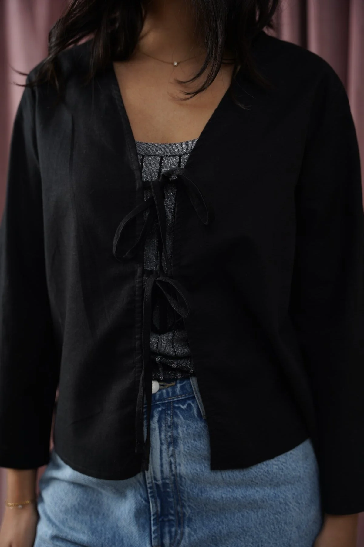 LINEN BOW BLOUSE - Image 6