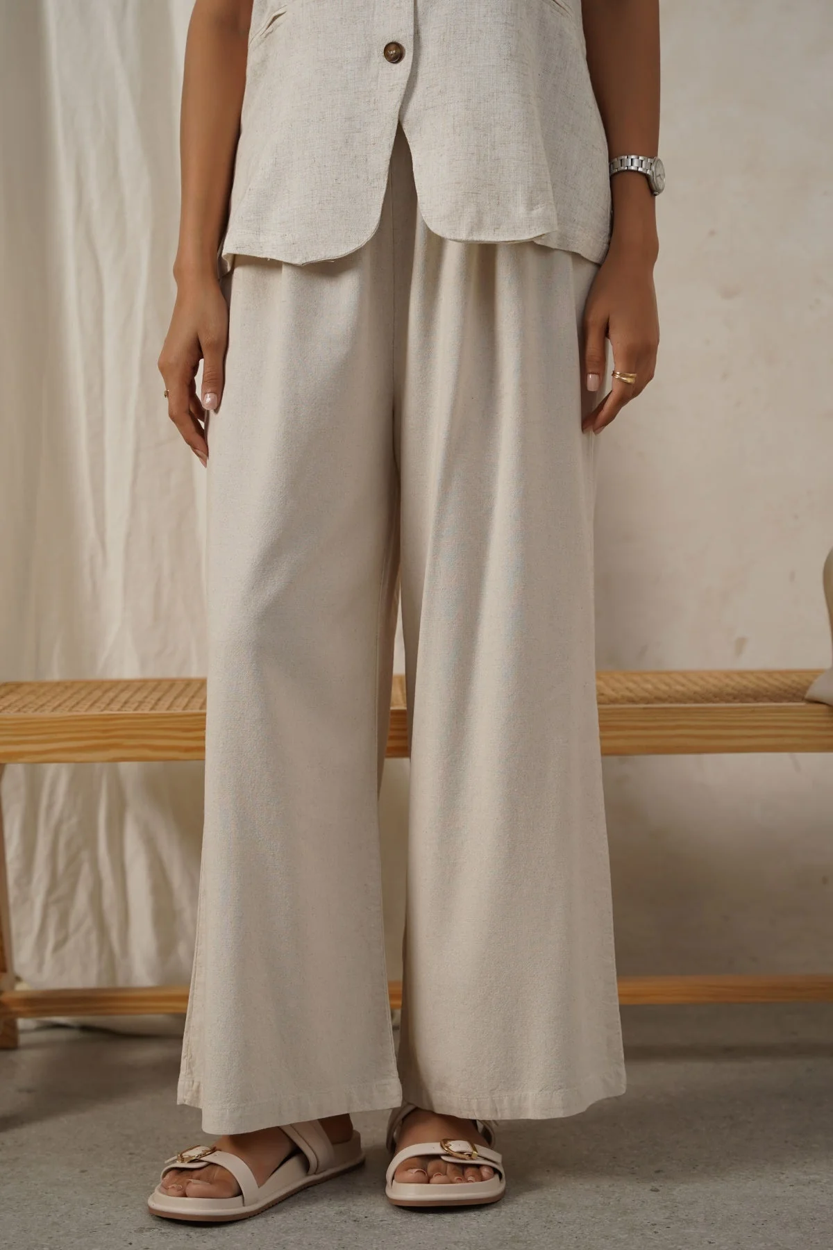 LINEN EASY TROUSERS