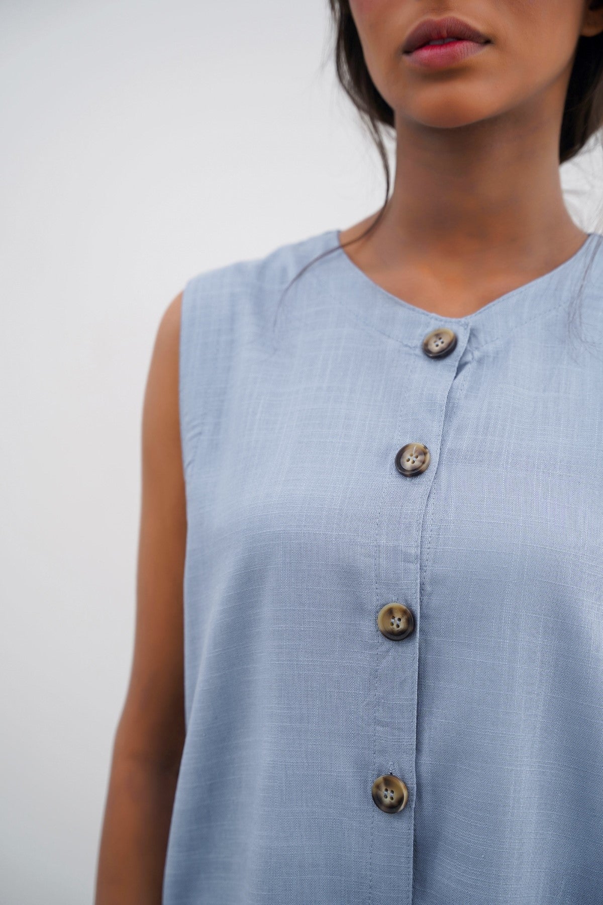LINEN SAINT TROPEZ BLOUSE - Image 3