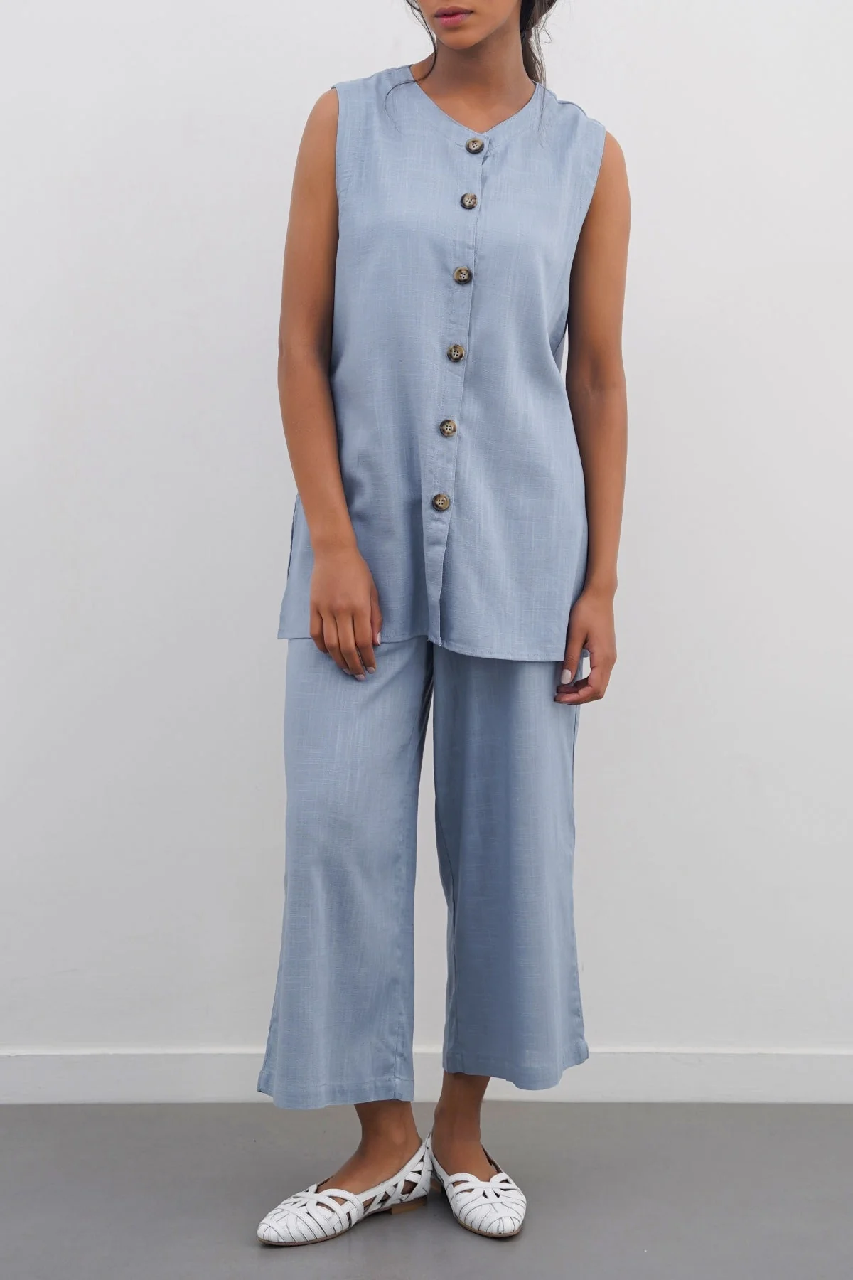 LINEN SAINT TROPEZ BLOUSE - Image 4