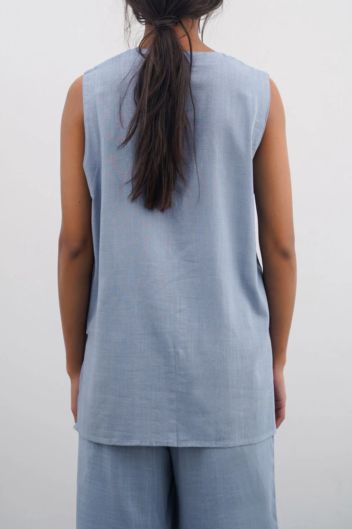 LINEN SAINT TROPEZ BLOUSE - Image 5