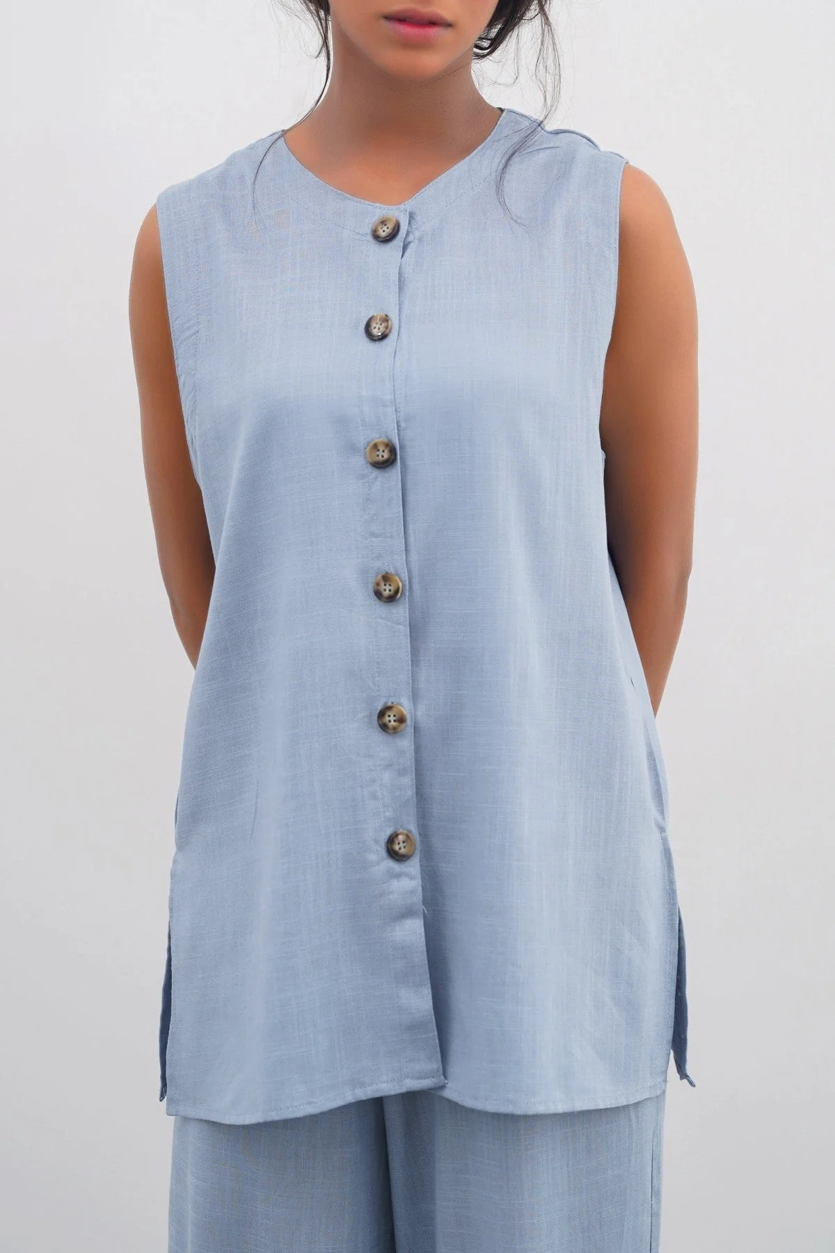 LINEN SAINT TROPEZ BLOUSE - Image 6