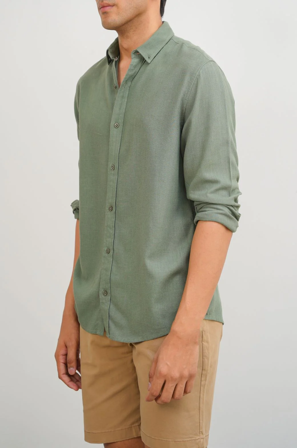 LINEN SLUB COLLAR SHIRT - Image 4