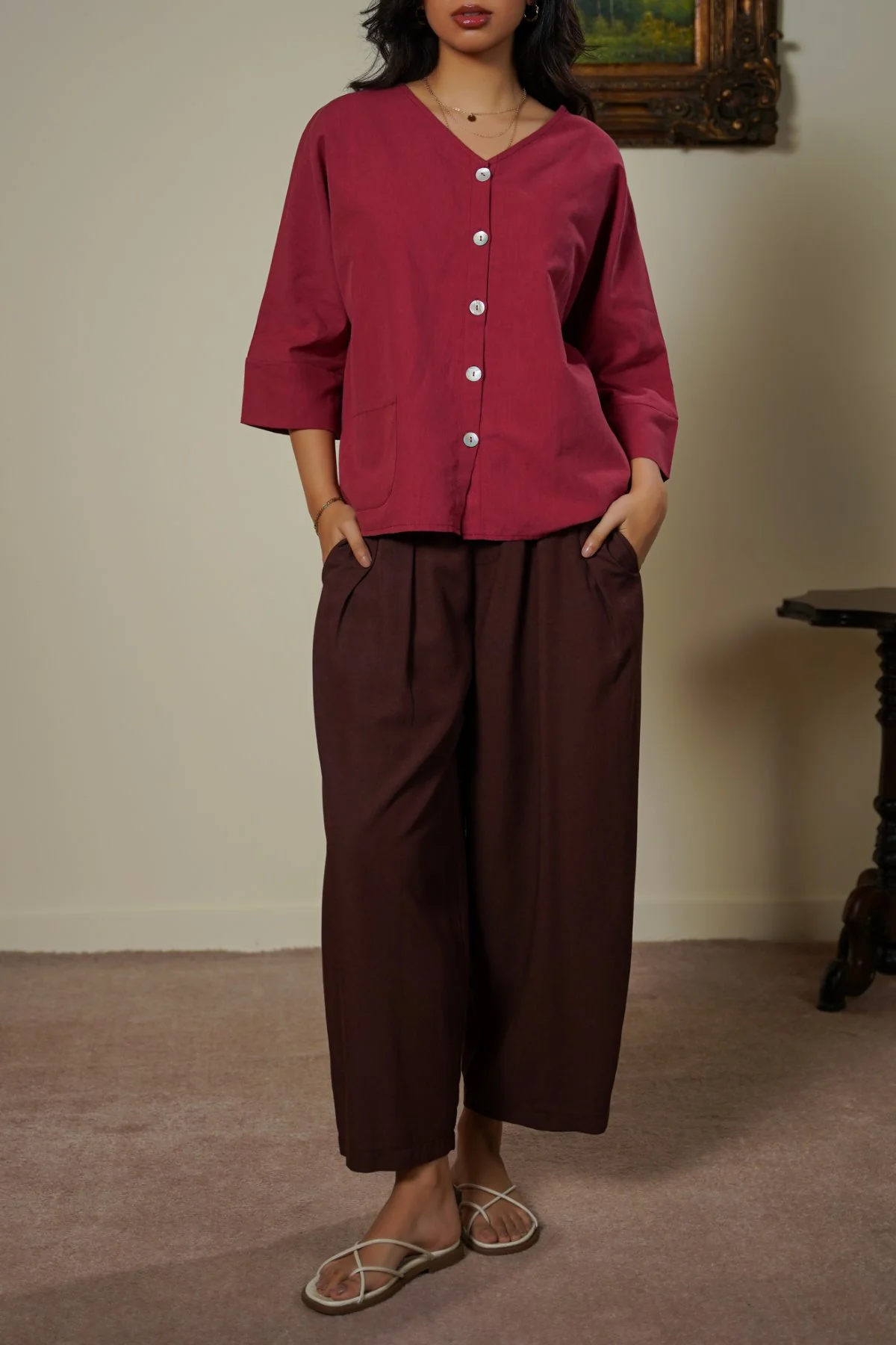 LINEN SORBET BLOUSE - Image 5