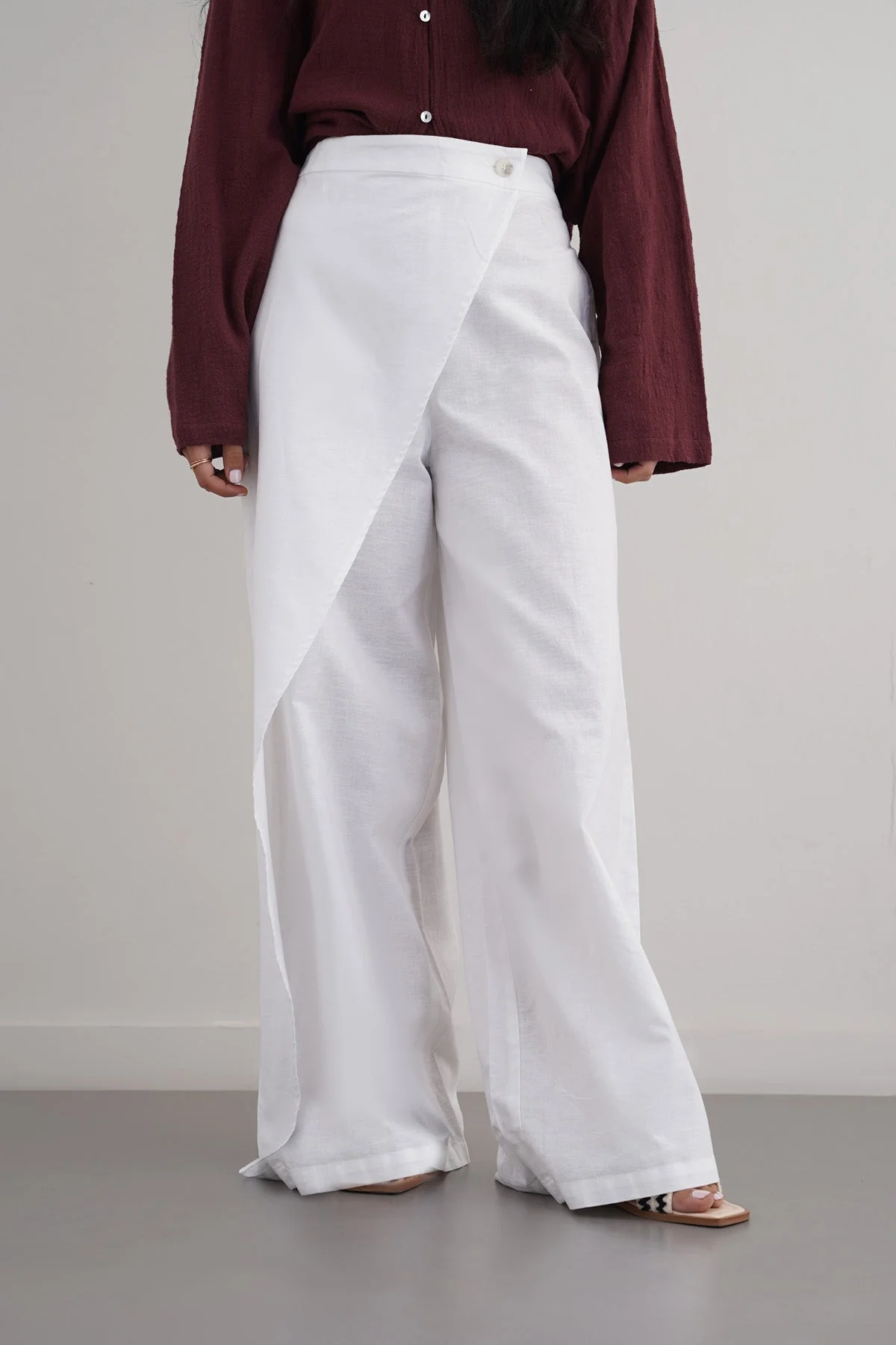 LINEN WRAP PANTS - Image 2