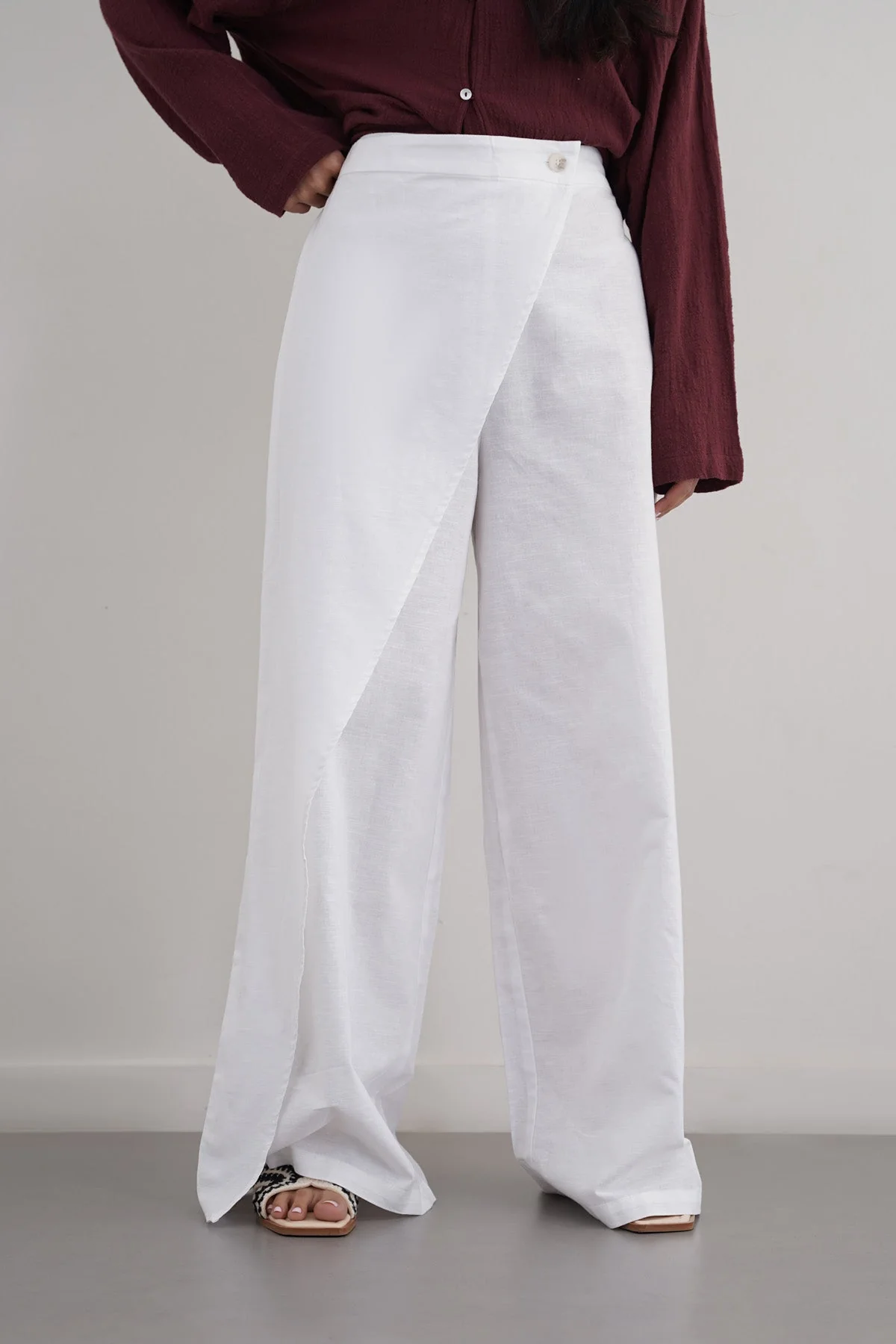 LINEN WRAP PANTS - Image 5