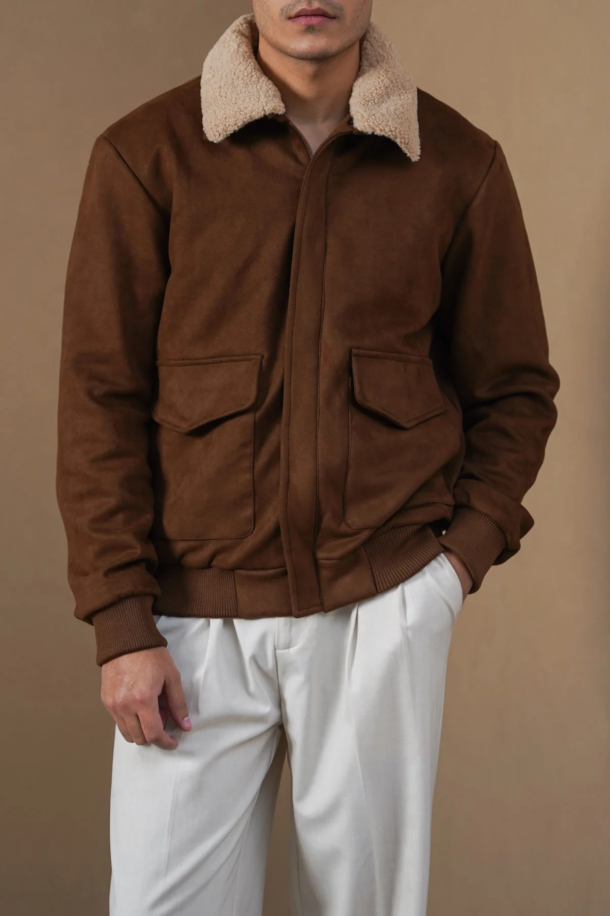 SUEDE AVIATOR JACKET