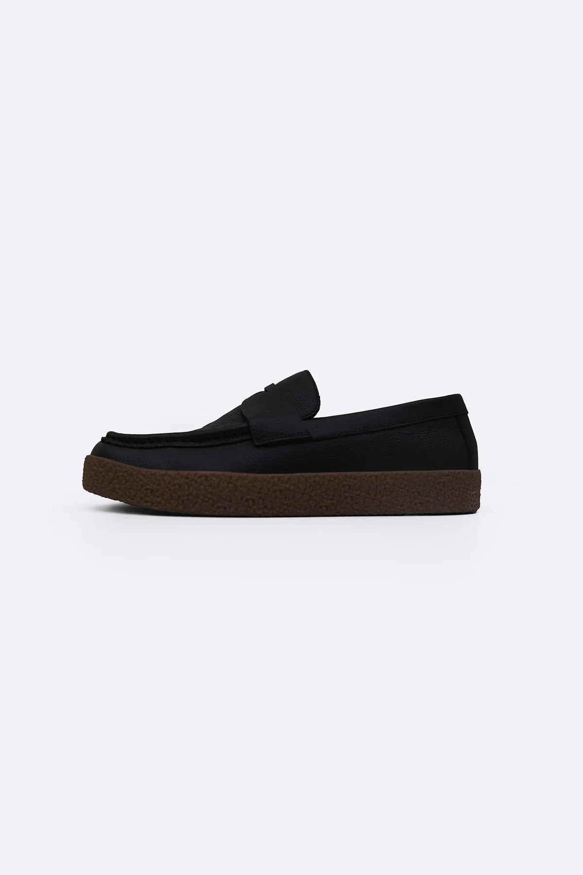 MILLED LEATHER PENNY LOAFERS