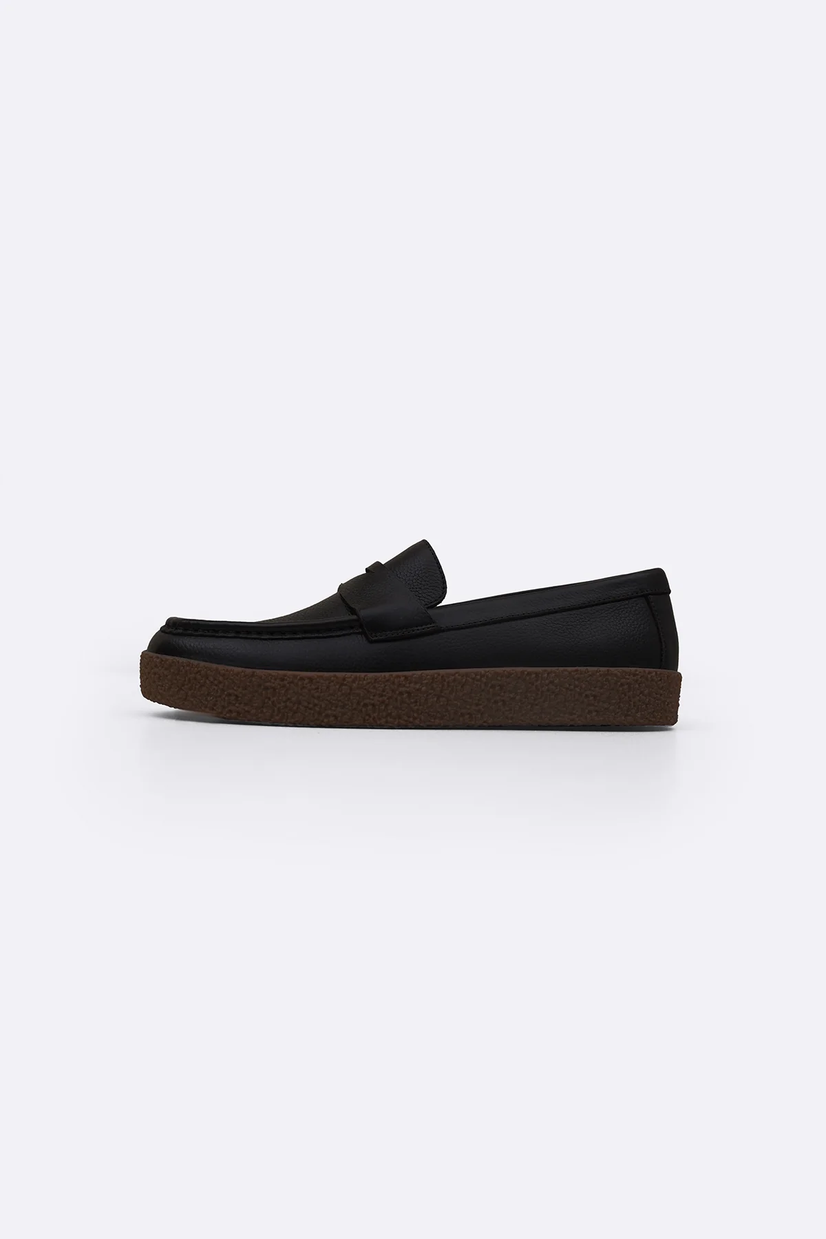 MILLED LEATHER PENNY LOAFERS