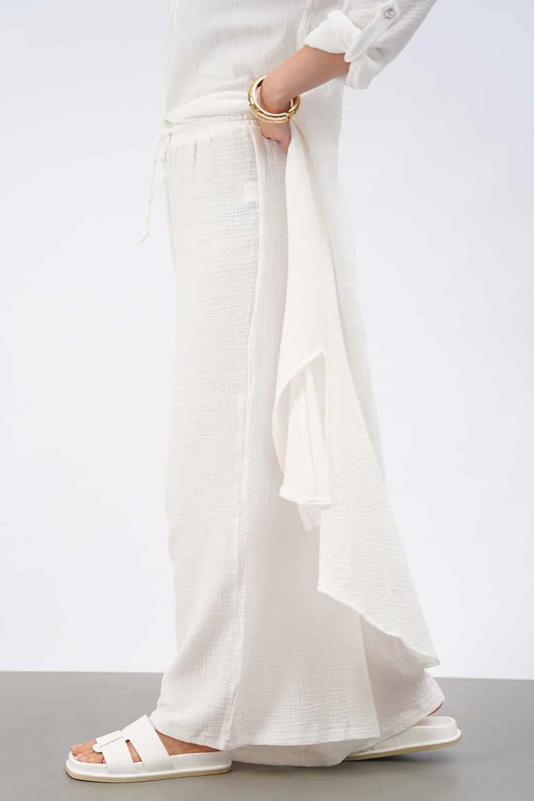 MUSLIN WIDE PANTS - Image 3