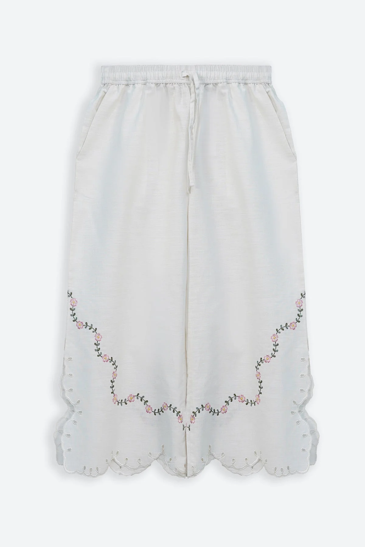 PEONY EMBROIDERED CULOTTES - Image 2