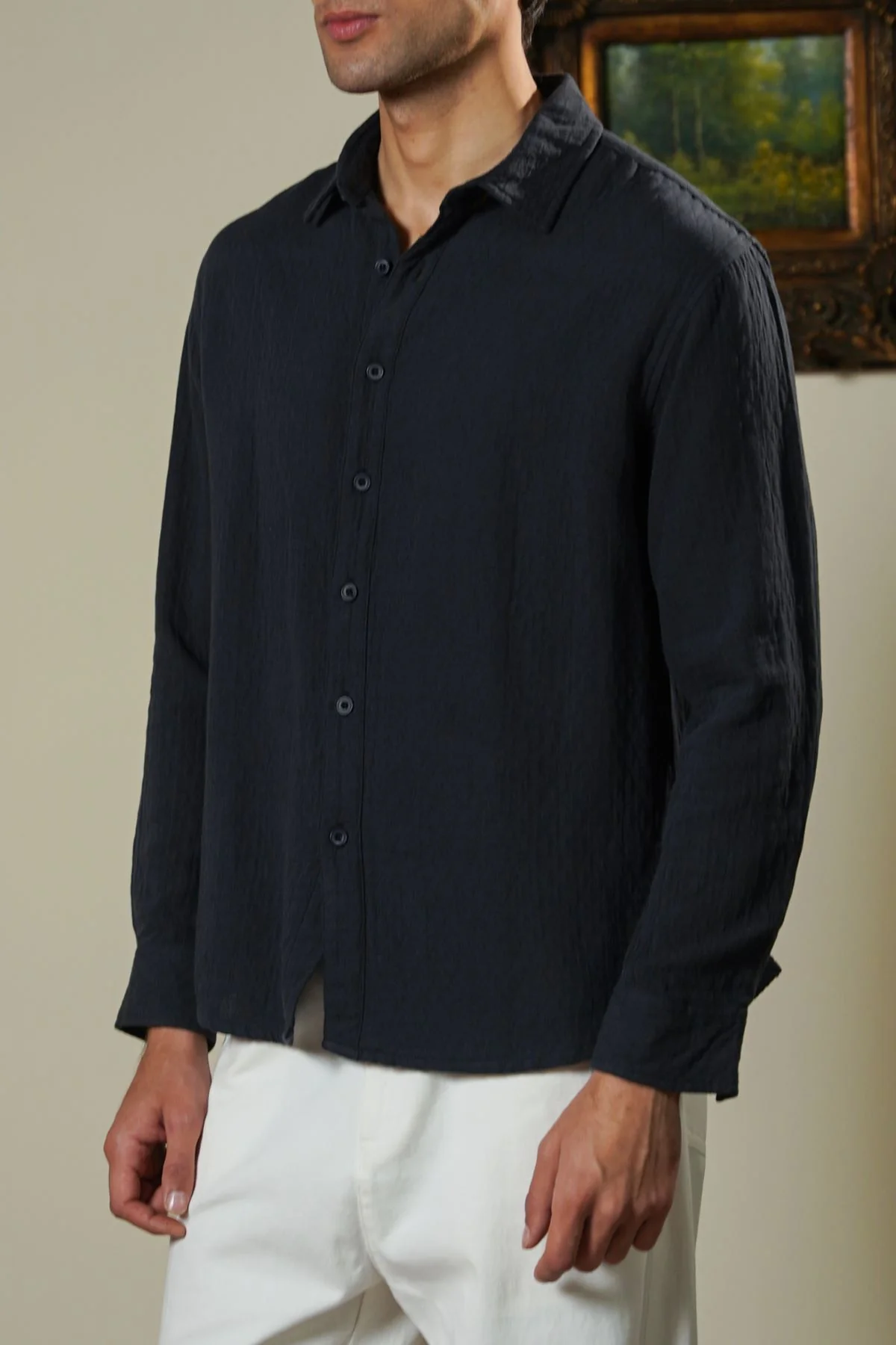 QUILT EFFECT JACQUARD SHIRT - Image 6