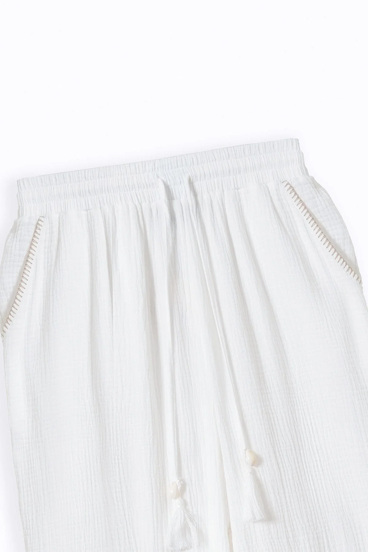 RESORT EMBROIDERED WIDE PANTS - Image 6