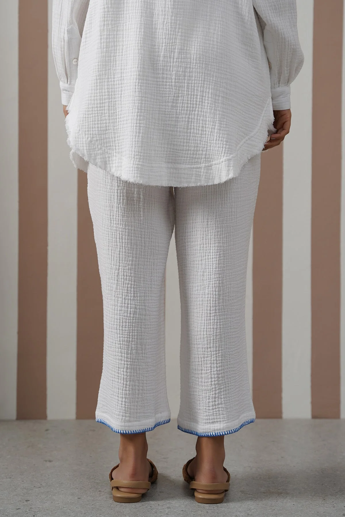 RESORT EMBROIDERED WIDE PANTS - Image 4