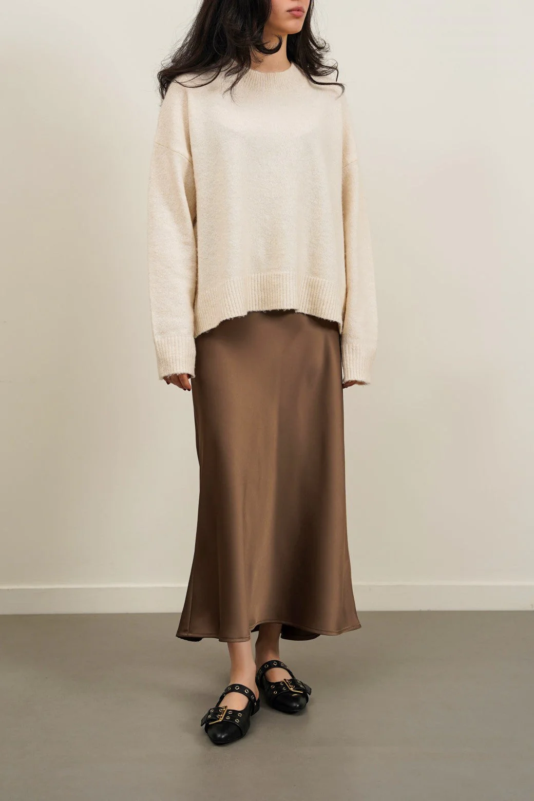 SATIN LONG SKIRT - Image 4