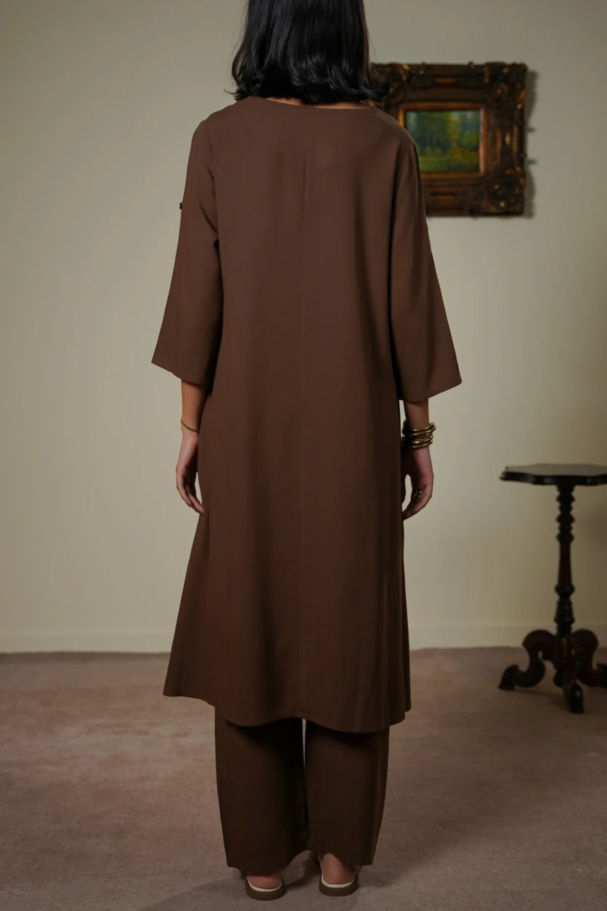 SCOOP HEM LINEN BLEND TUNIC - Image 4